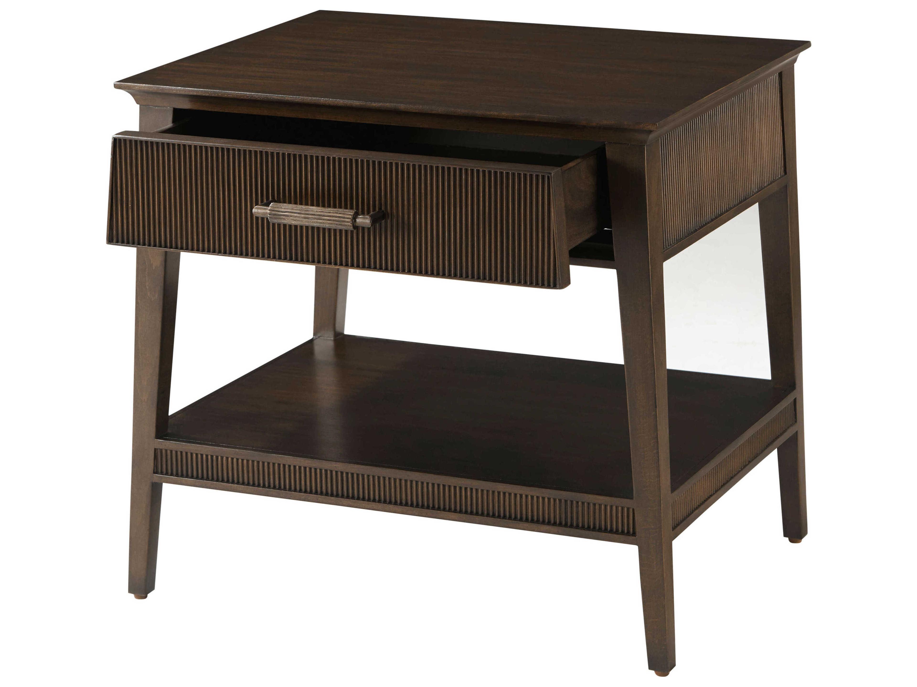 Theodore Alexander Lido 1-Drawer Brown Nightstand