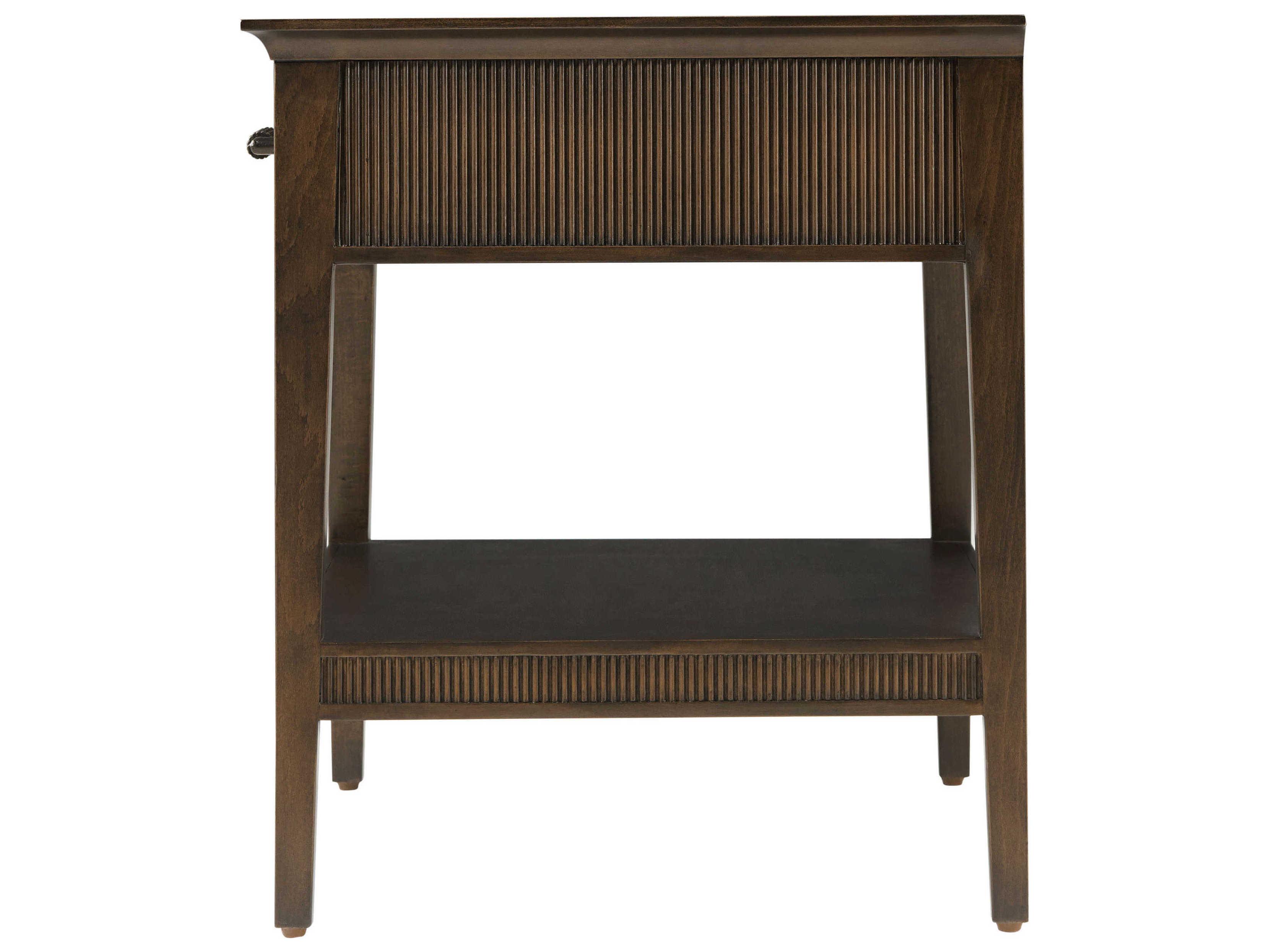 Theodore Alexander Lido 1-Drawer Brown Nightstand