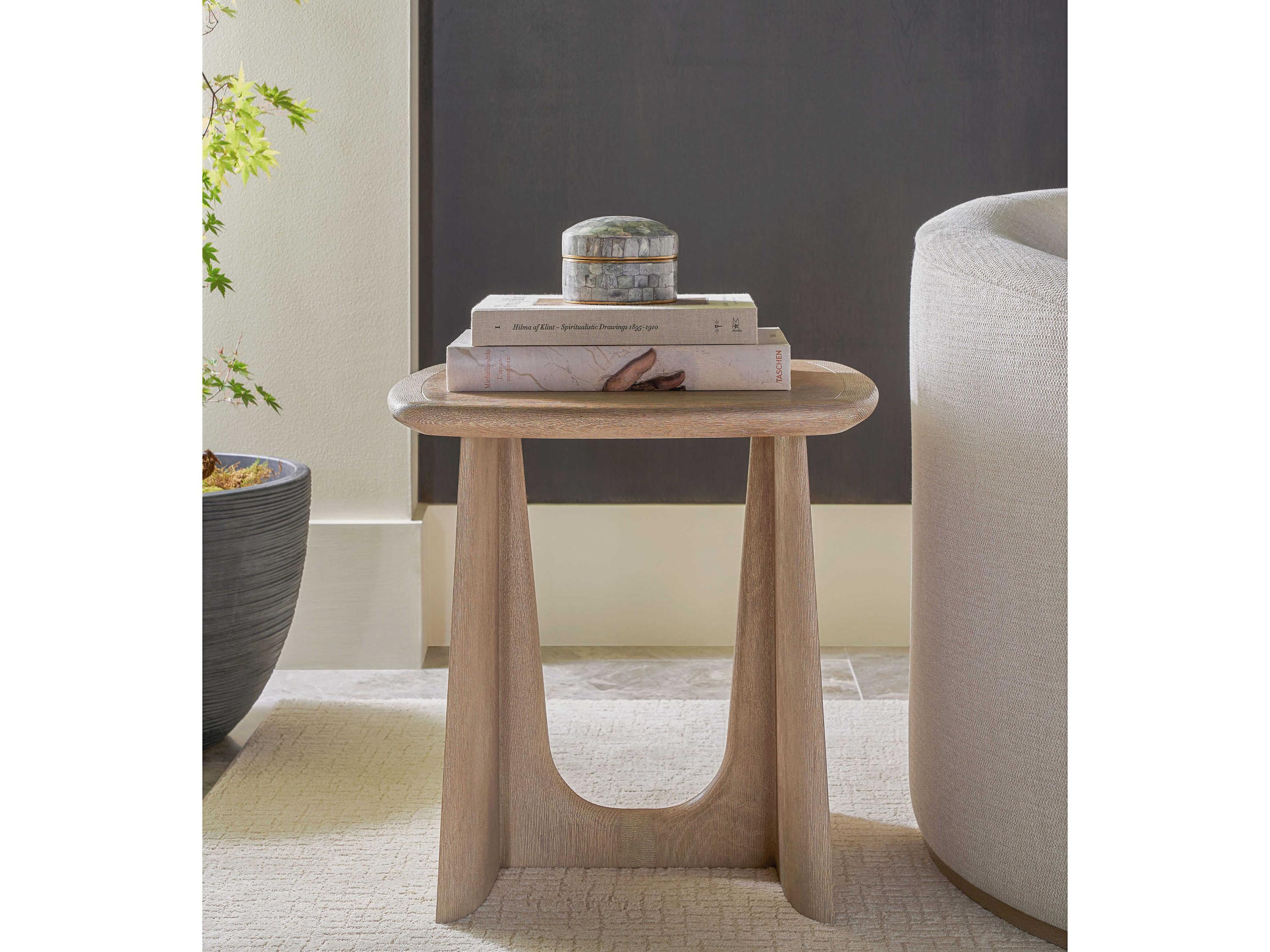 Theodore Alexander Repose Rectangular Wood Grey Oak End Table