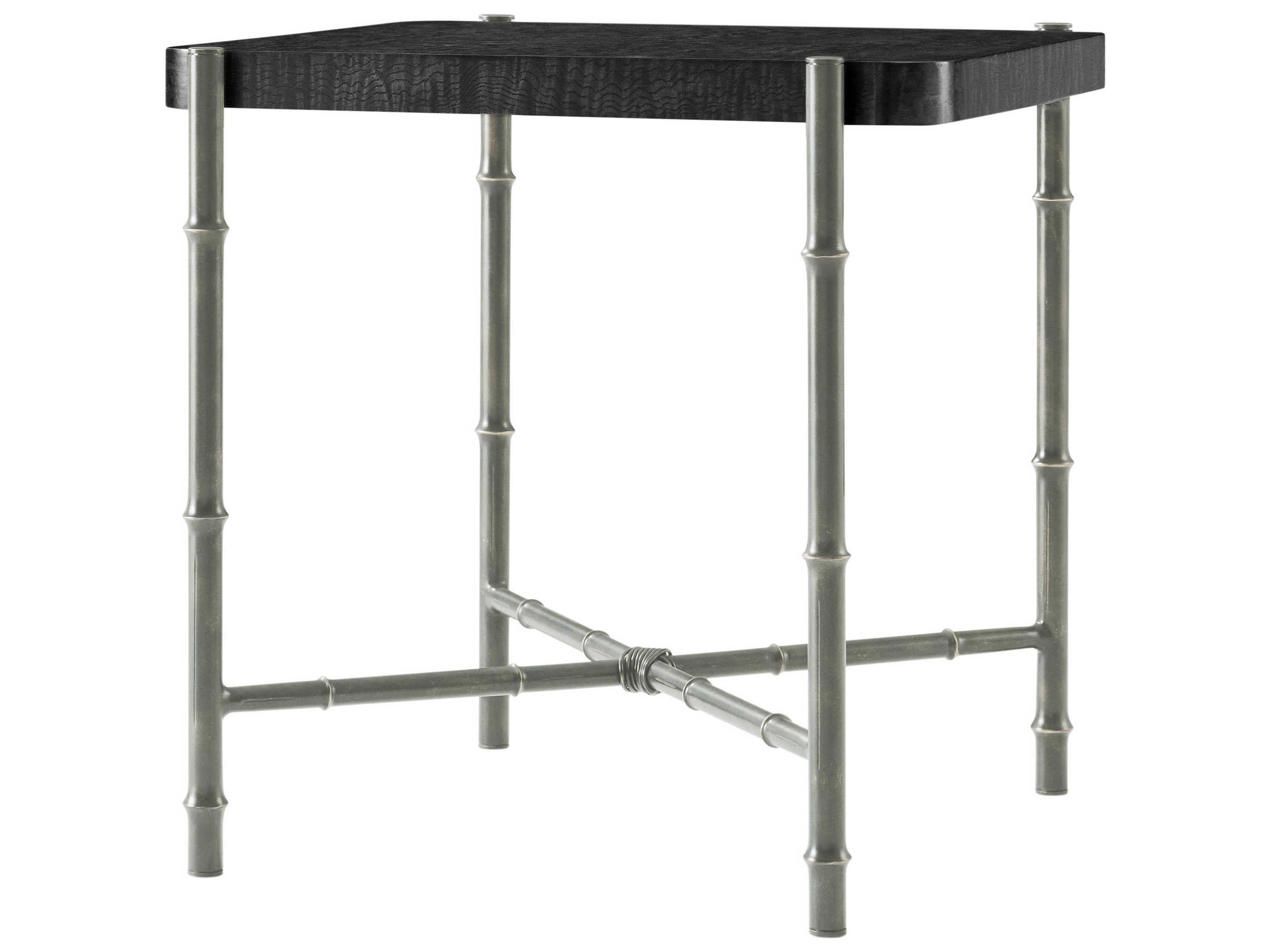 Theodore Alexander Kesden Rectangular Wood Silent Black End Table
