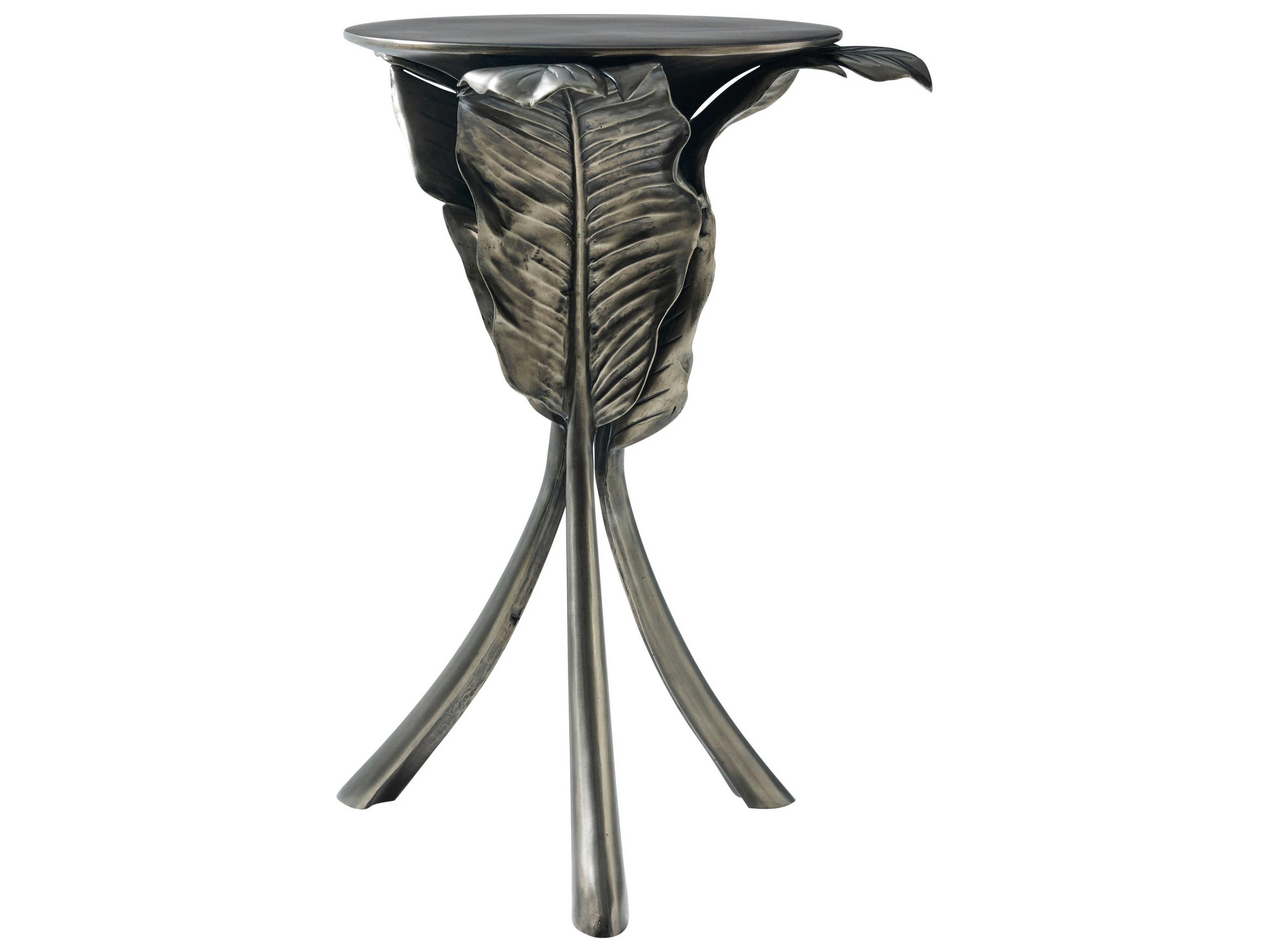 Theodore Alexander Ta Originals Round Metal Volcanic End Table