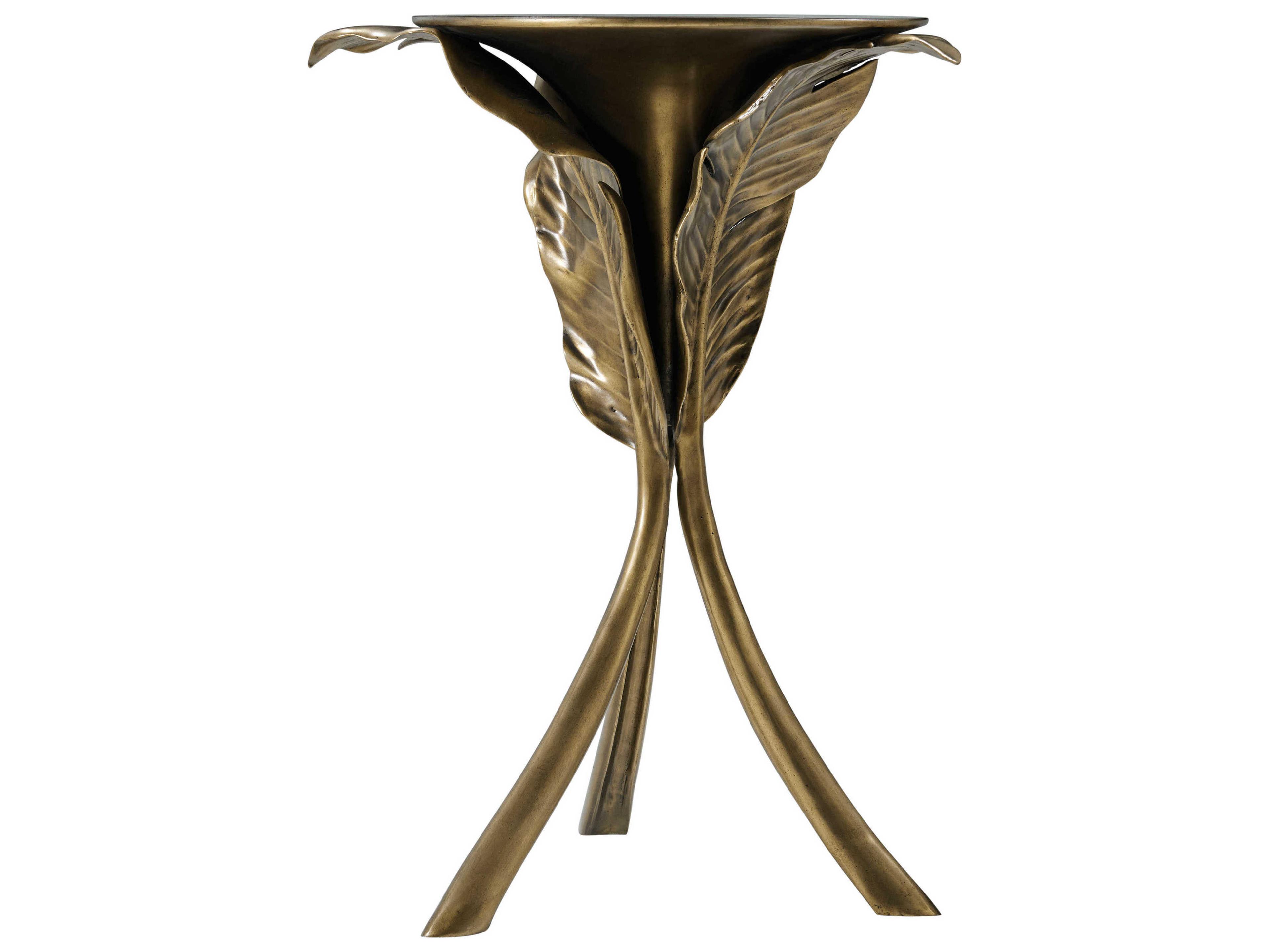 Theodore Alexander Ta Originals Round Metal Venetian End Table