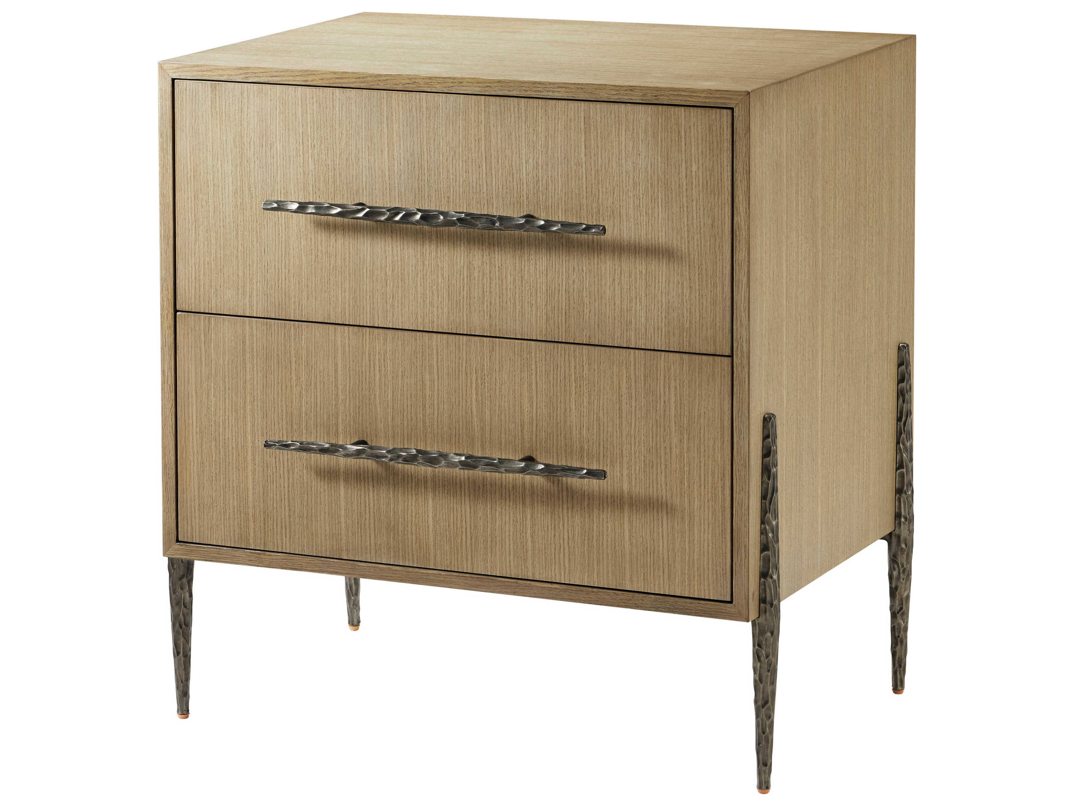 Theodore Alexander Essence 2-Drawers Beige Nightstand