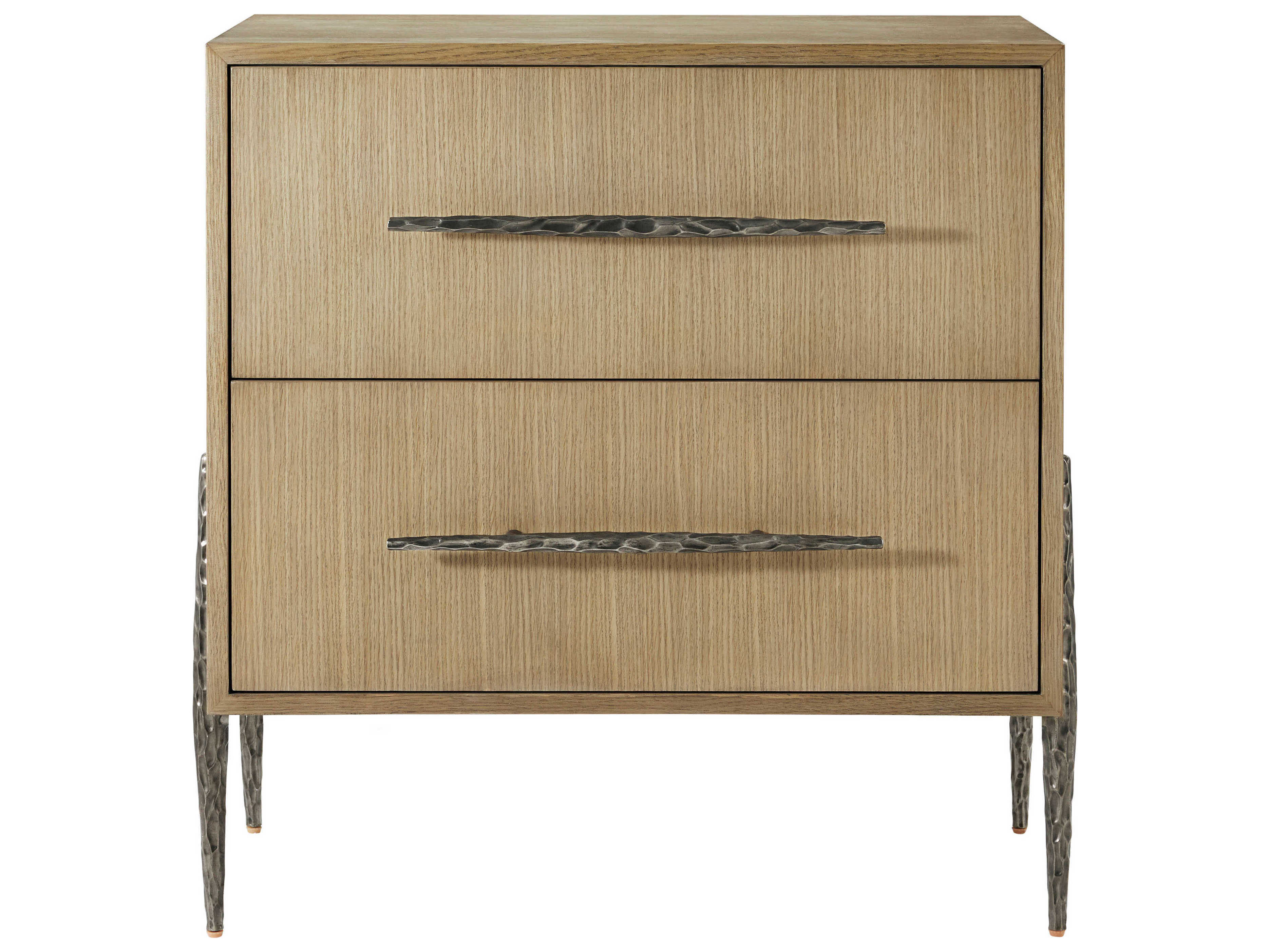 Theodore Alexander Essence 2-Drawers Beige Nightstand