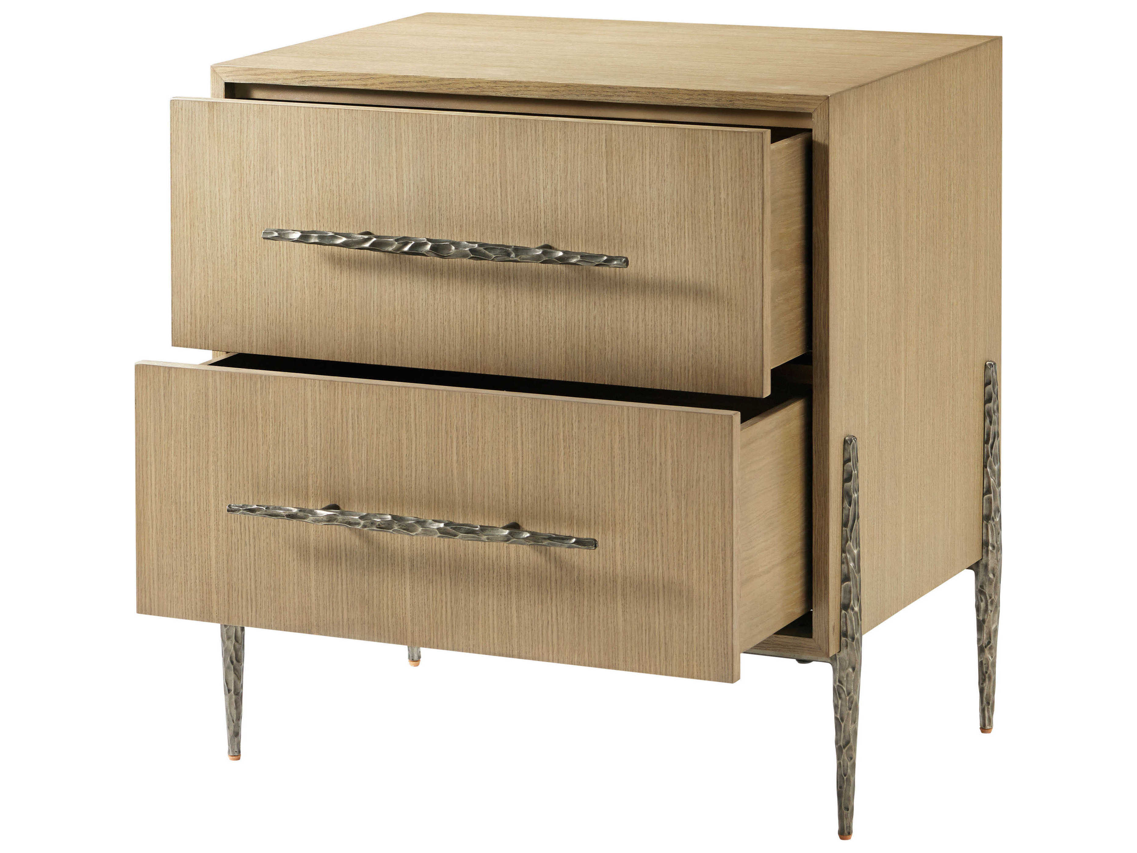 Theodore Alexander Essence 2-Drawers Beige Nightstand