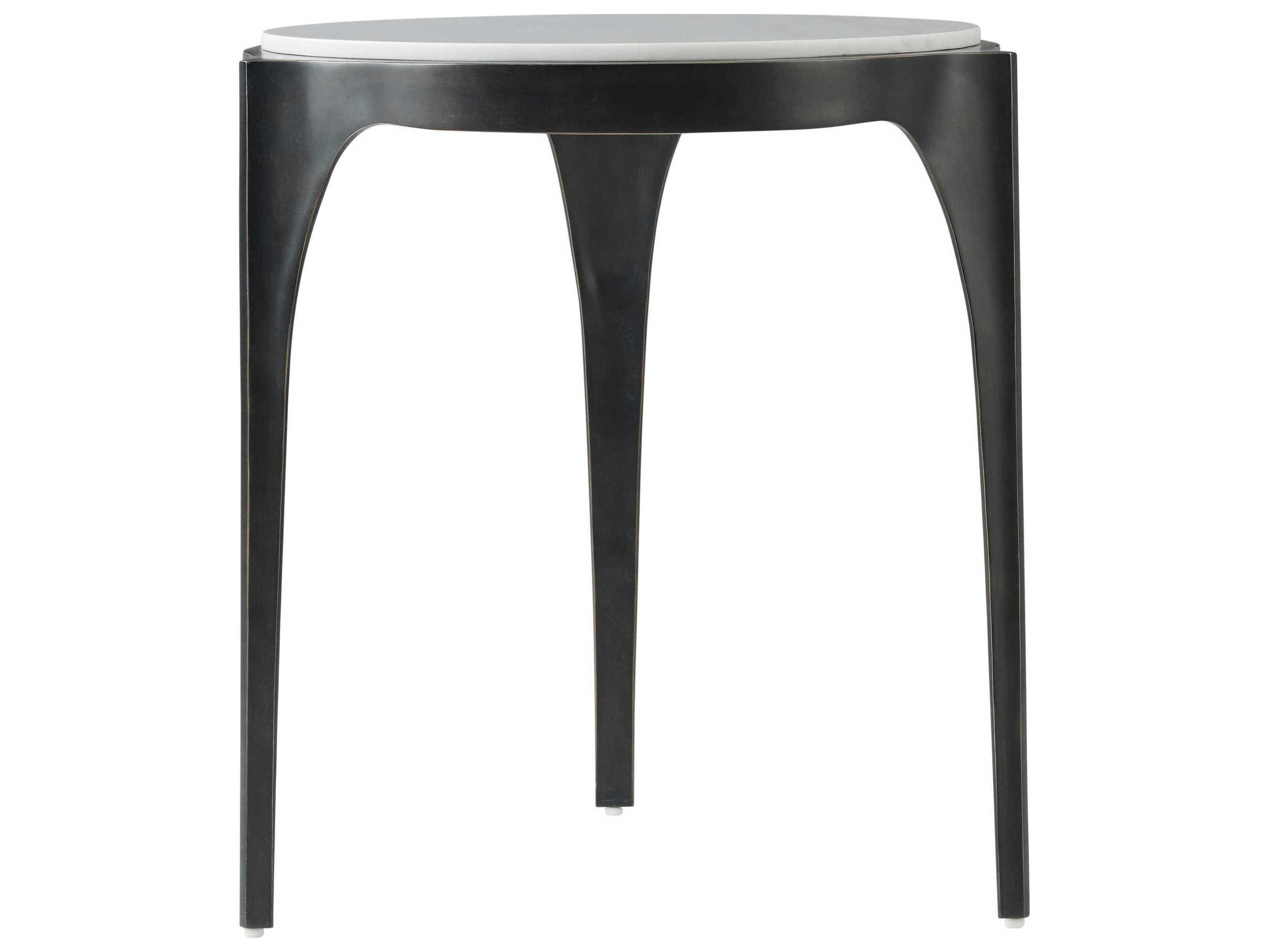 Theodore Alexander Ta Originals Round Marble Romulus End Table