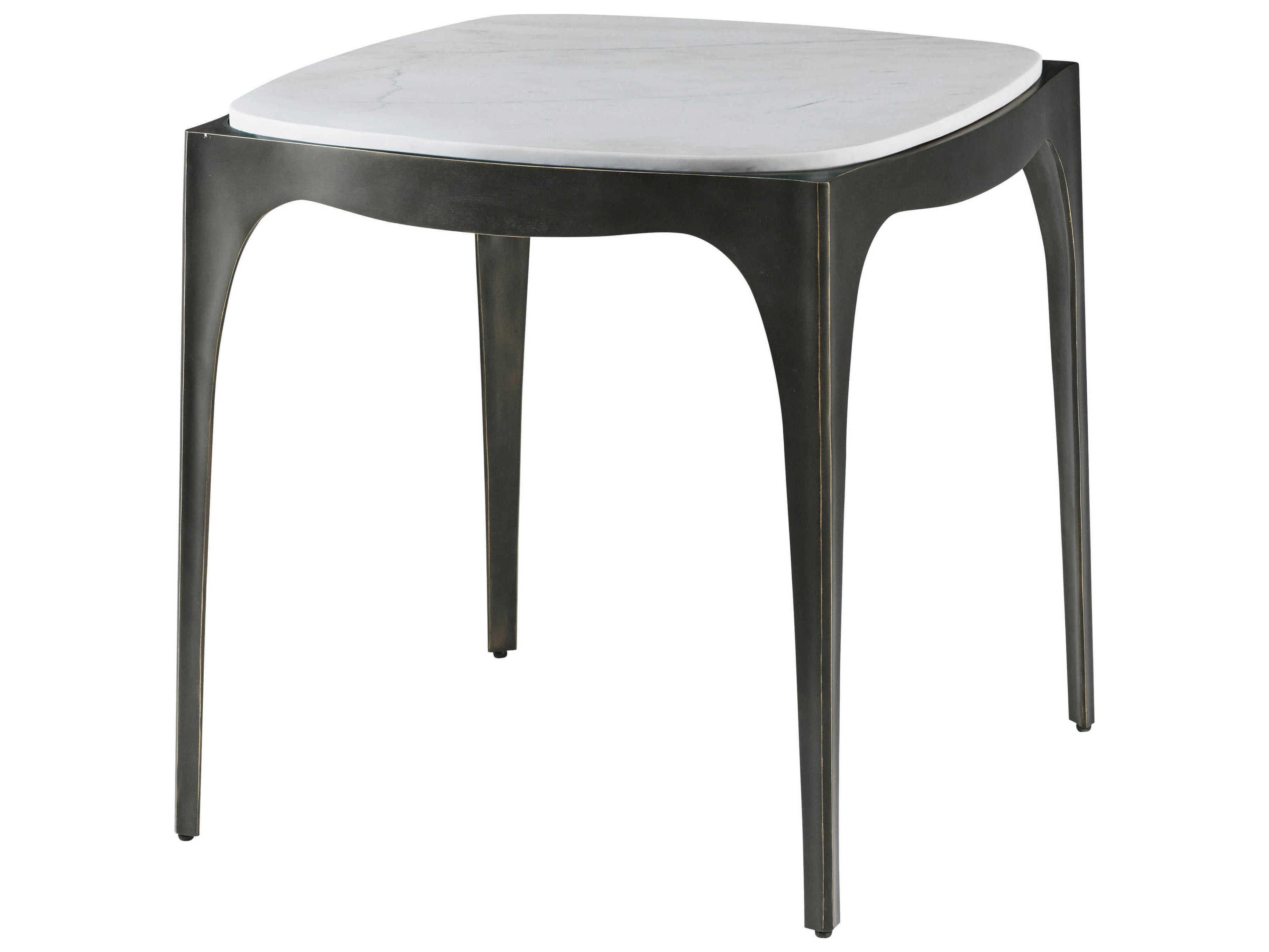 Theodore Alexander Ta Originals Square Marble Romulus End Table