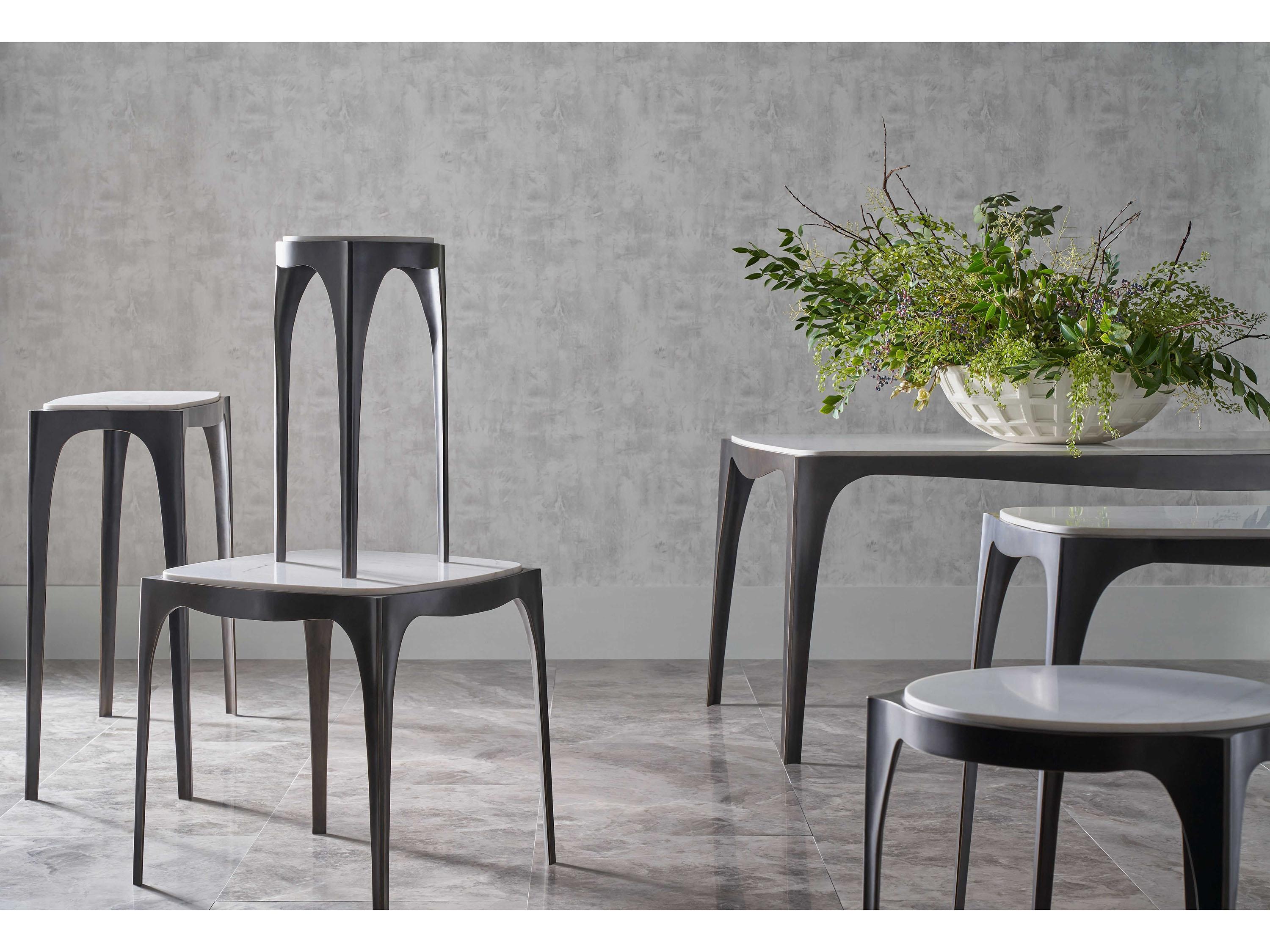 Theodore Alexander Ta Originals Square Marble Romulus End Table