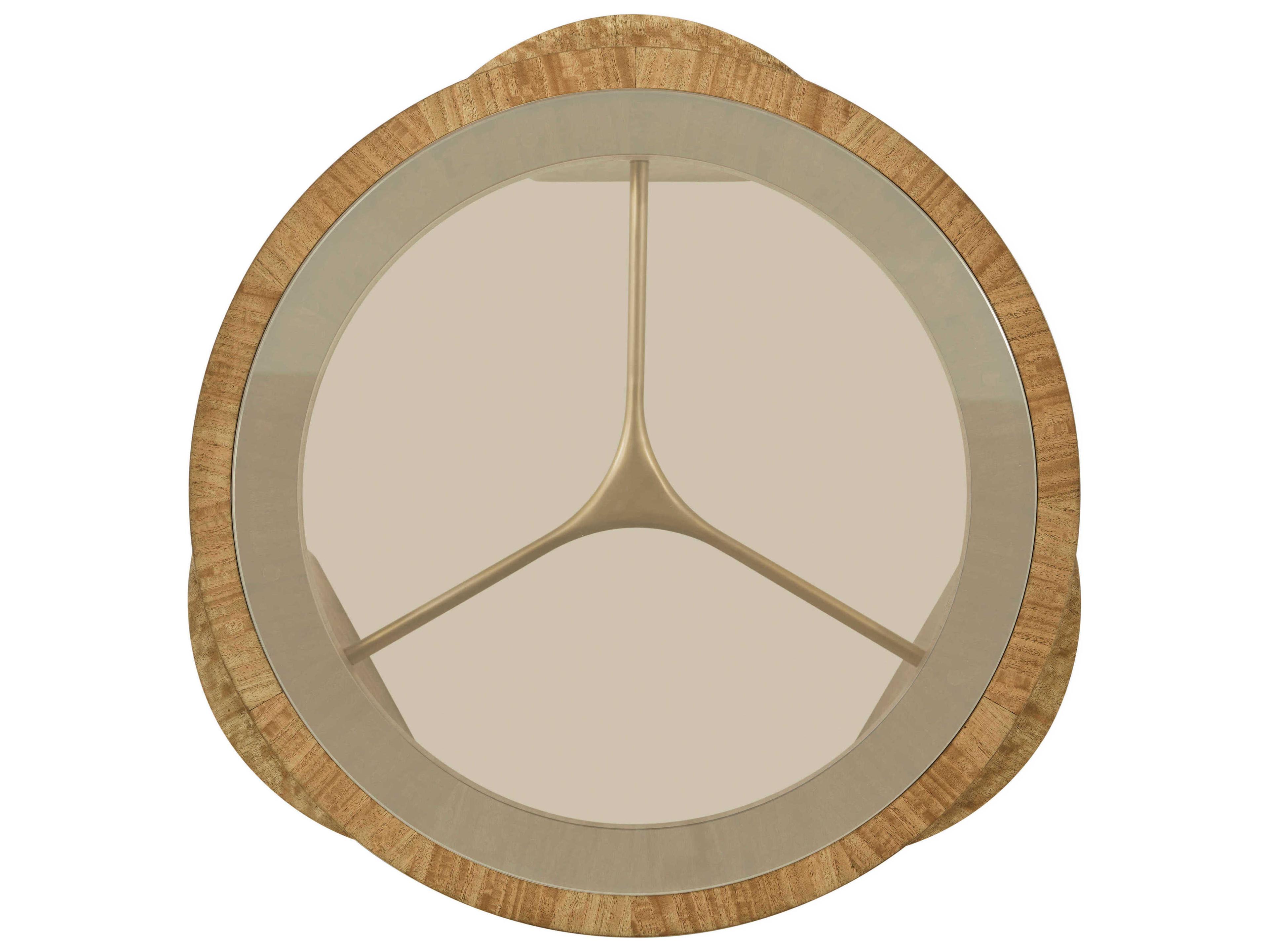 Theodore Alexander Ta Originals Round Glass Plaza End Table