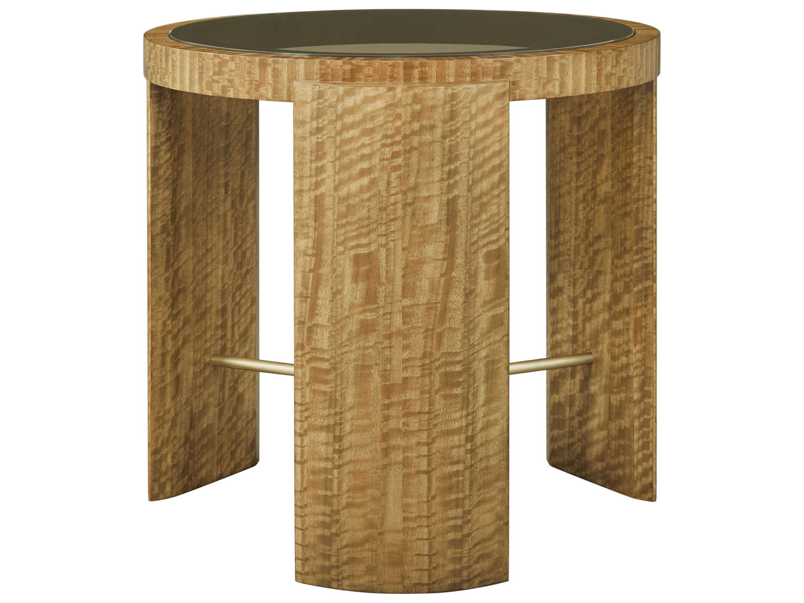Theodore Alexander Ta Originals Round Glass Plaza End Table