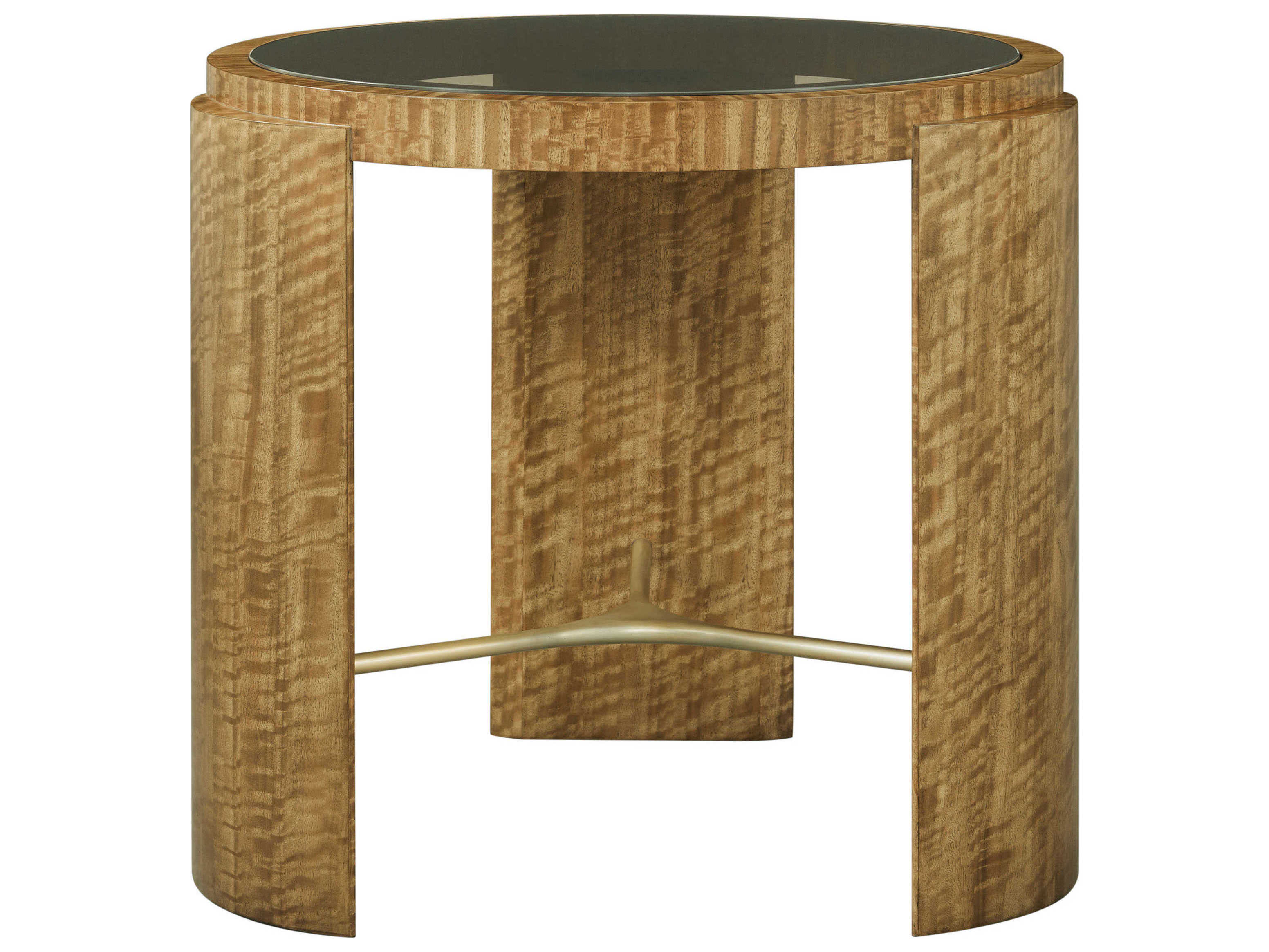 Theodore Alexander Ta Originals Round Glass Plaza End Table