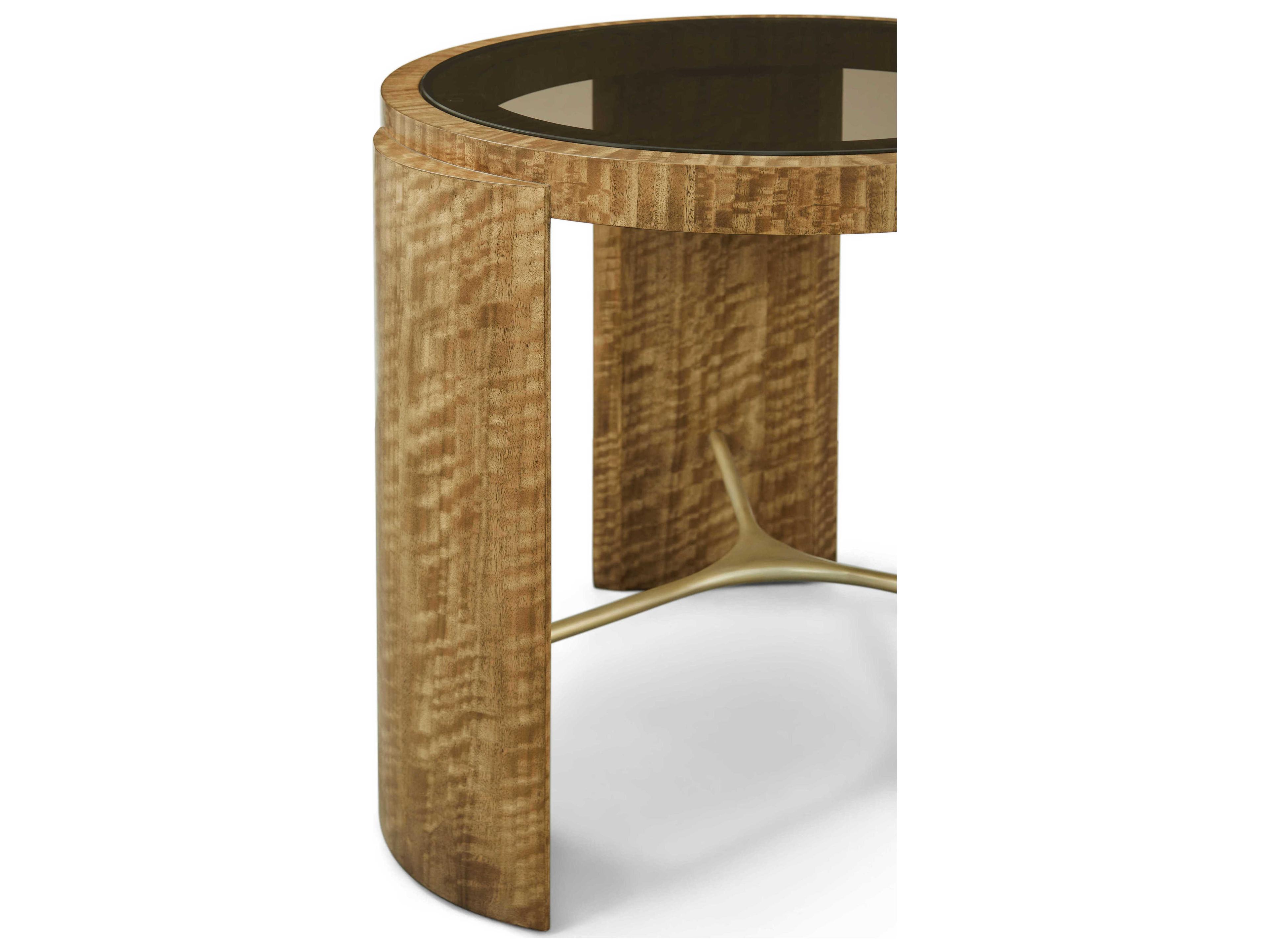 Theodore Alexander Ta Originals Round Glass Plaza End Table