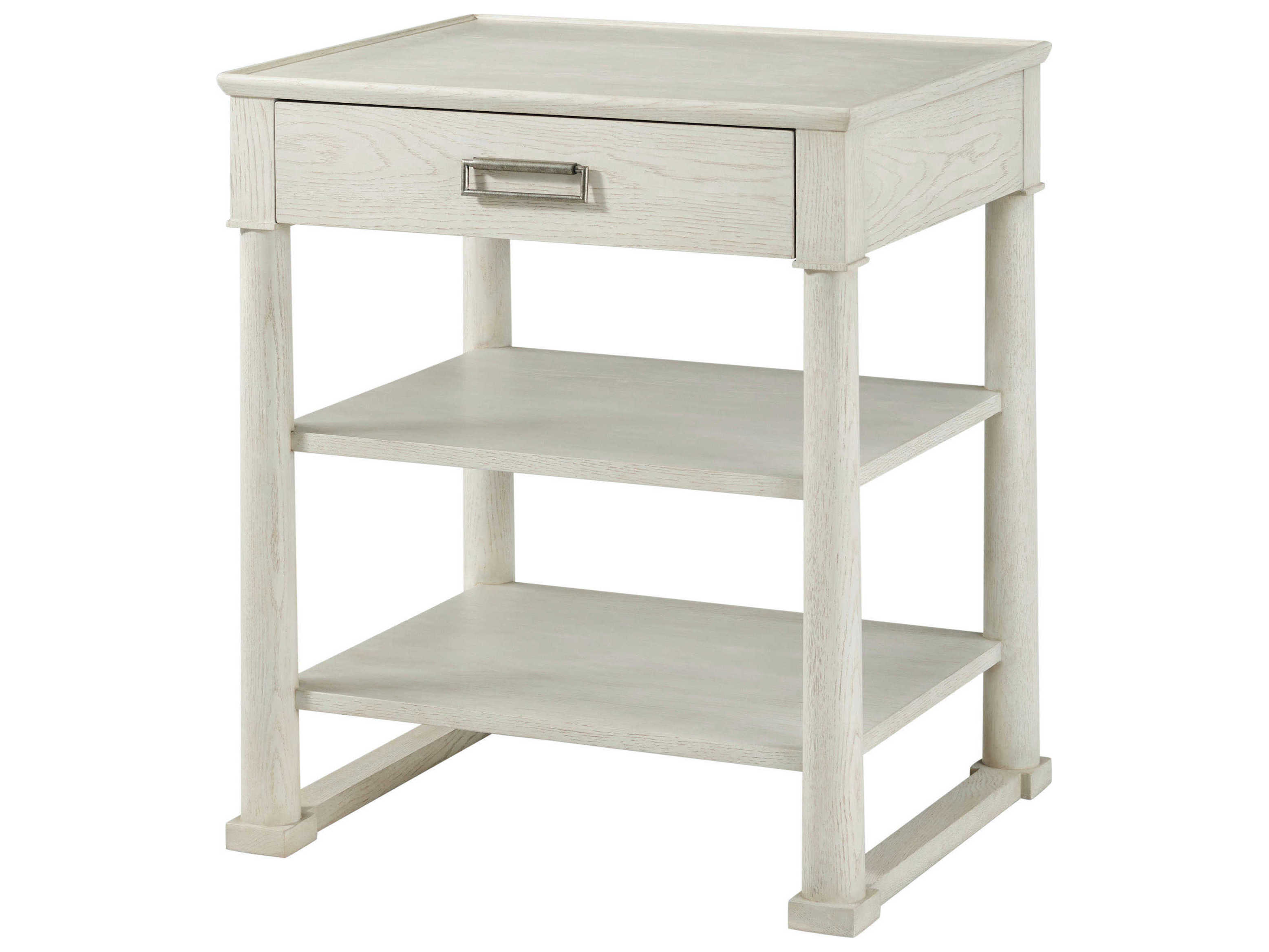 Theodore Alexander Surrey 1-Drawer Gray Oak Wood Nightstand