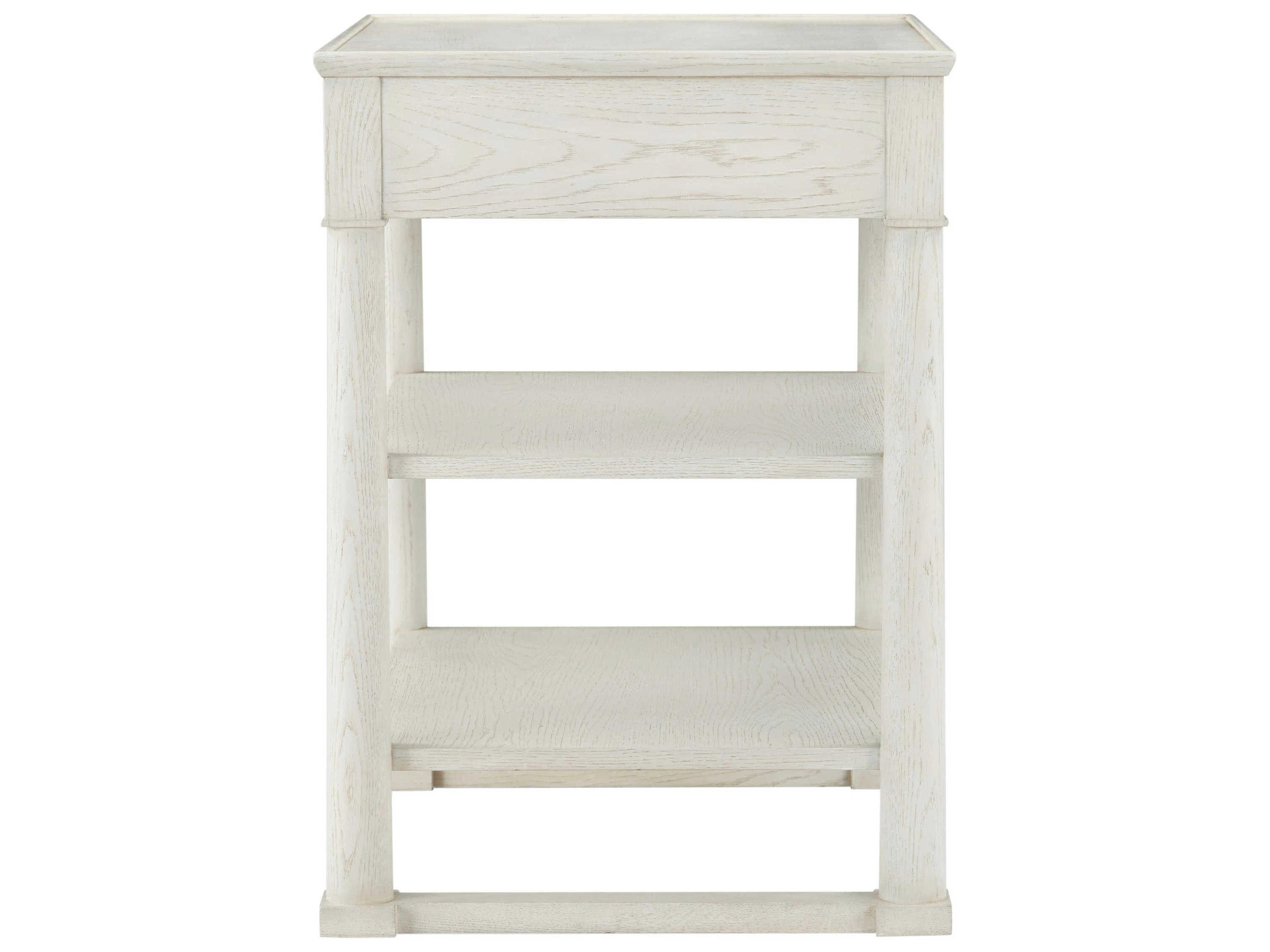 Theodore Alexander Surrey 1-Drawer Gray Oak Wood Nightstand