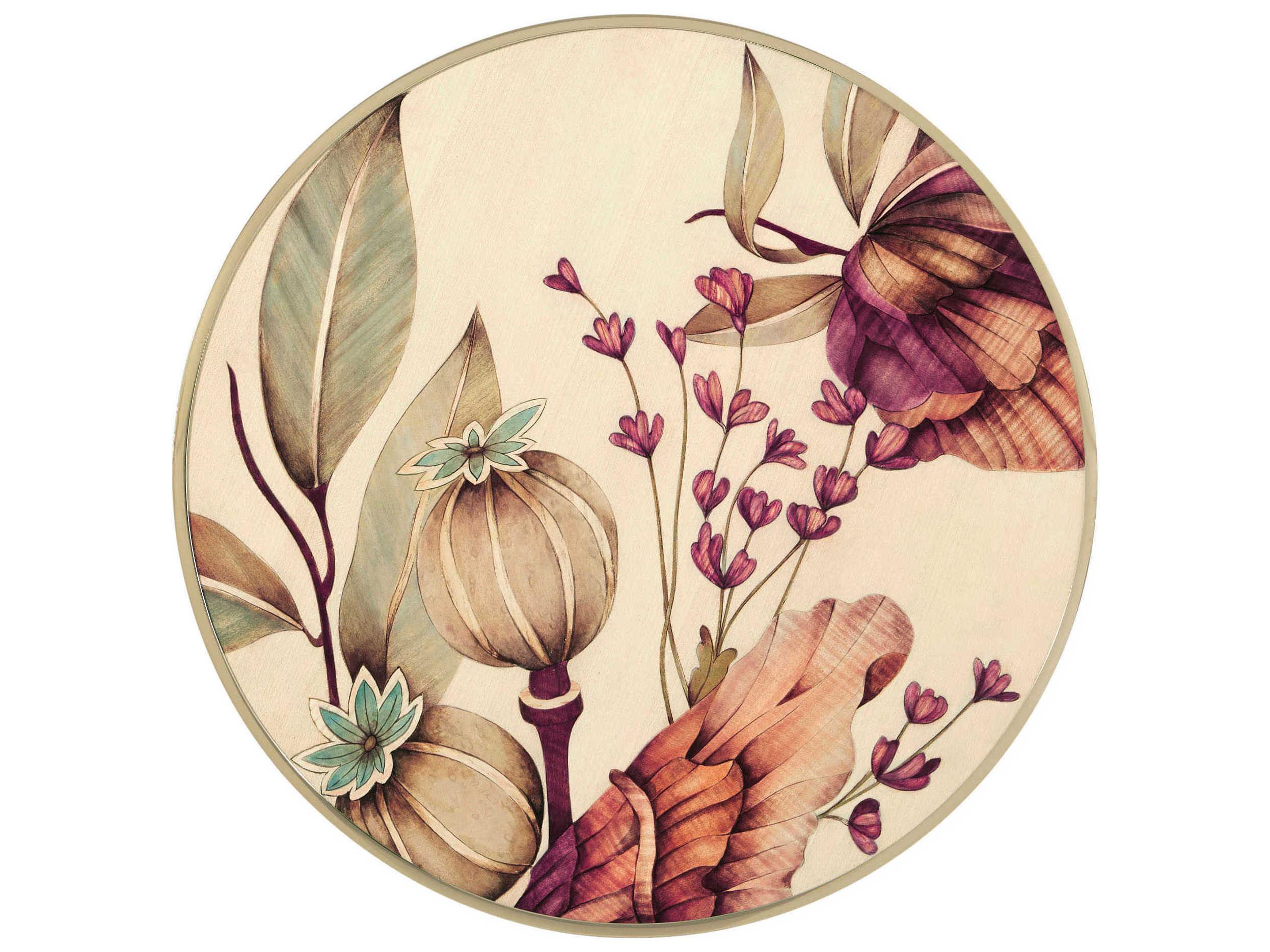 Theodore Alexander Ta Originals Round Wood Fleur End Table