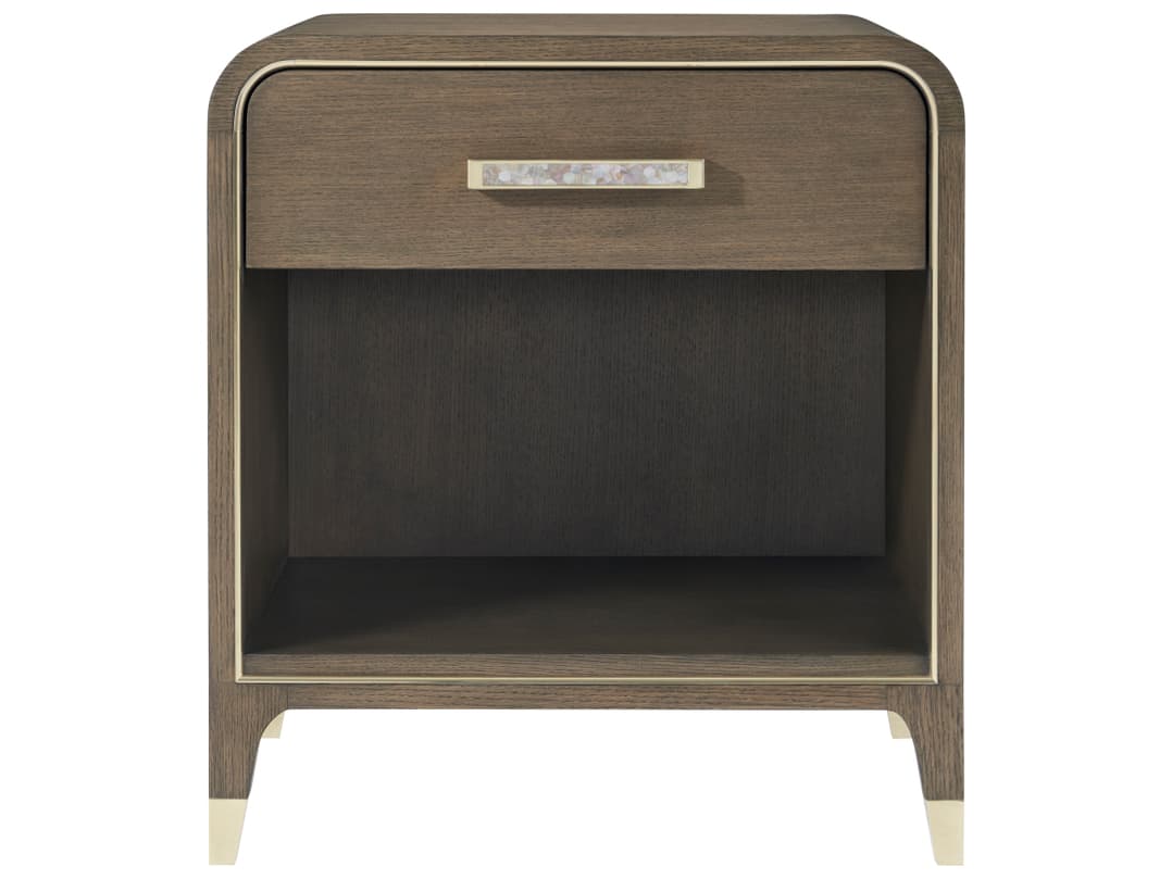 Theodore Alexander Judith Leiber Couture 1-Drawer Gray Nightstand