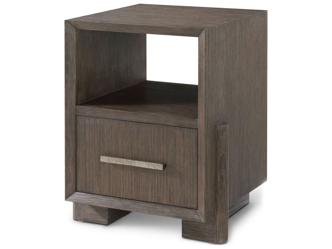 Theodore Alexander Urbane 1-Drawer Gray Nightstand