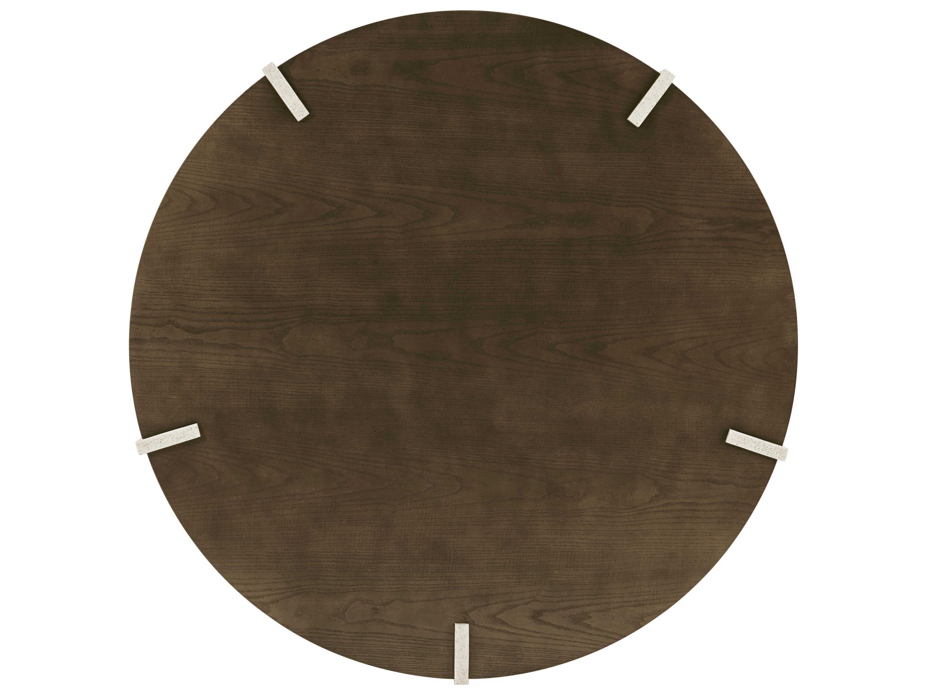 Theodore Alexander Catalina Round Wood Earth Coffee Table