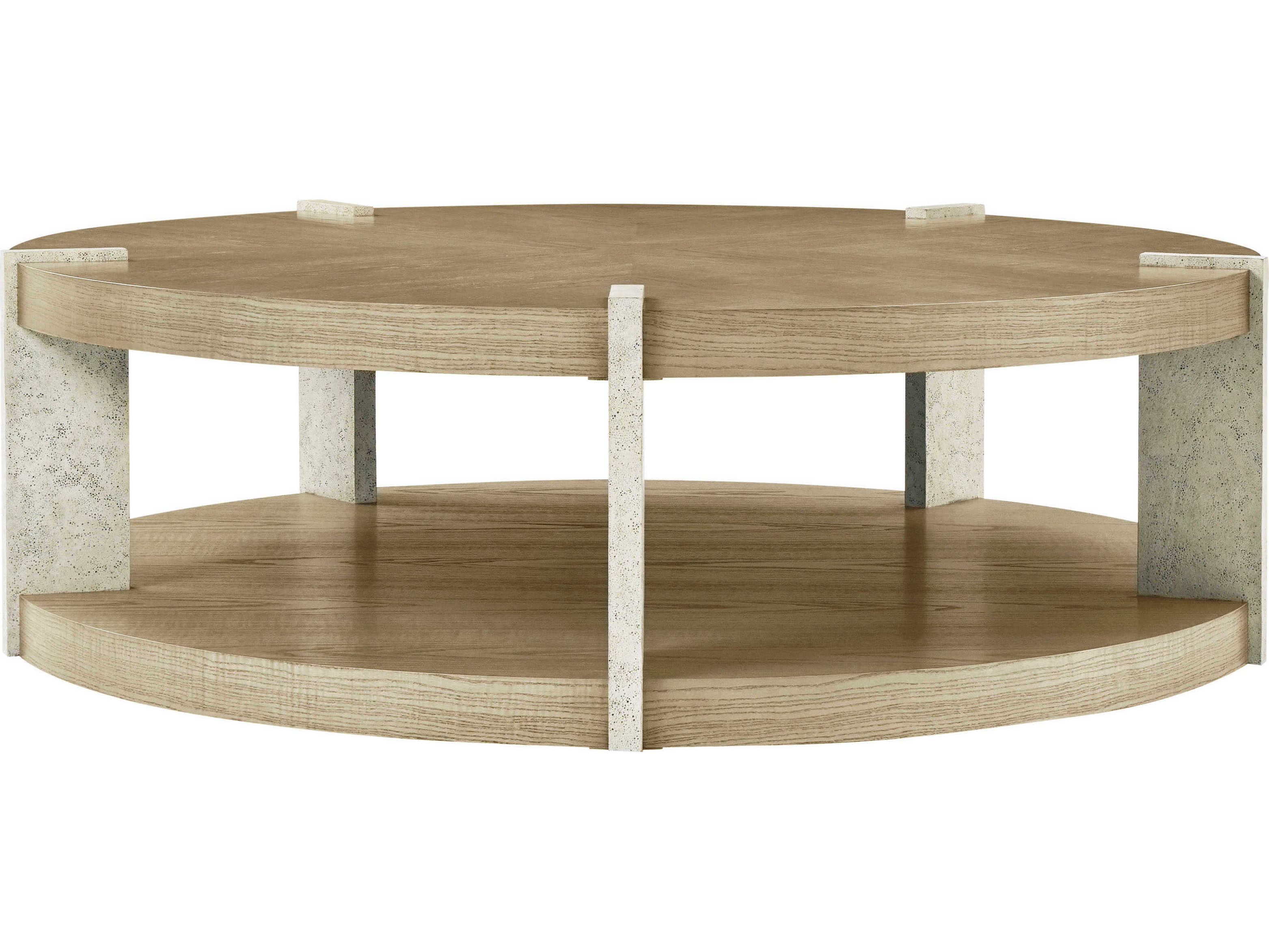 Theodore Alexander Catalina Round Wood Dune Coffee Table