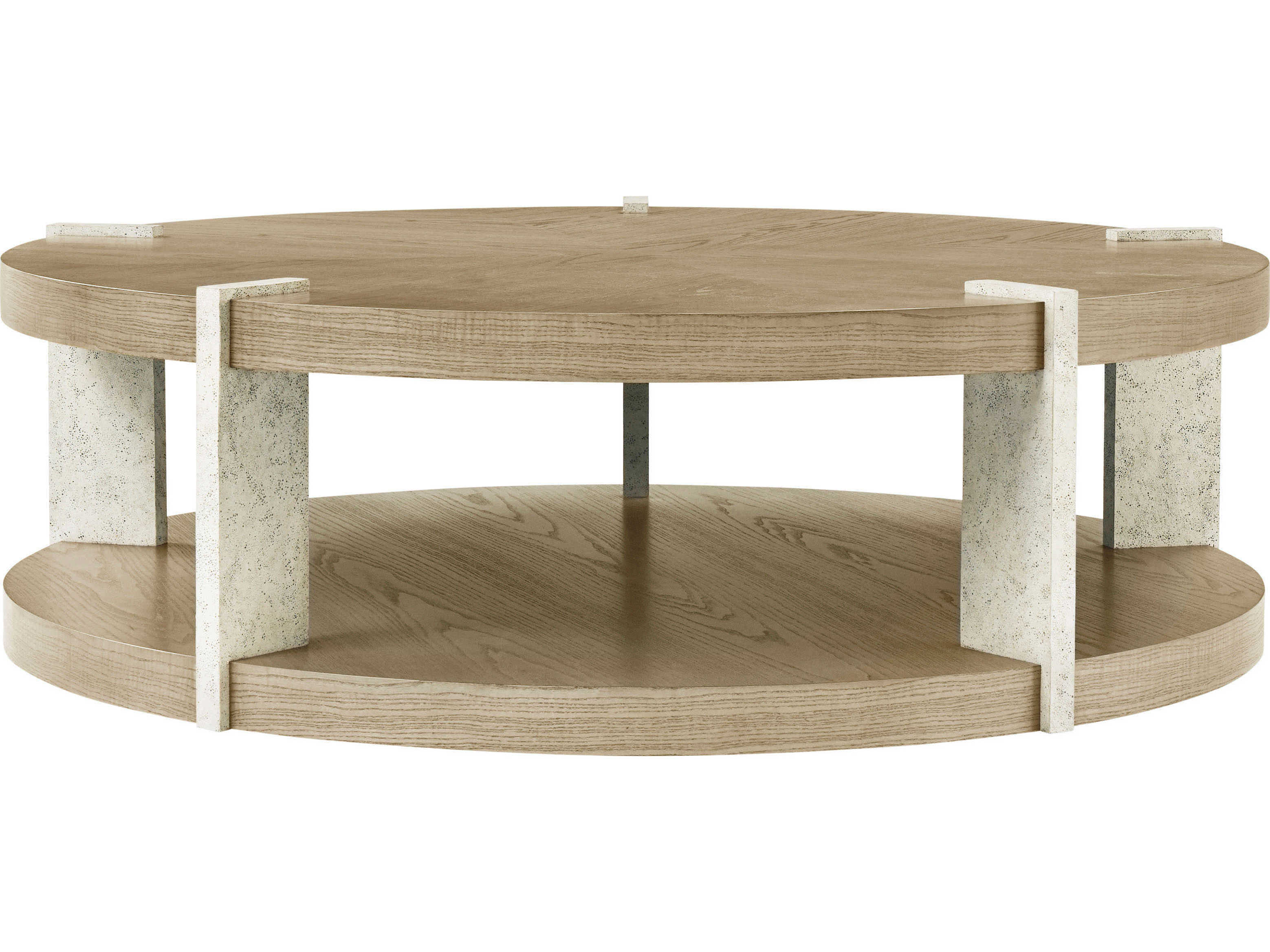 Theodore Alexander Catalina Round Wood Dune Coffee Table