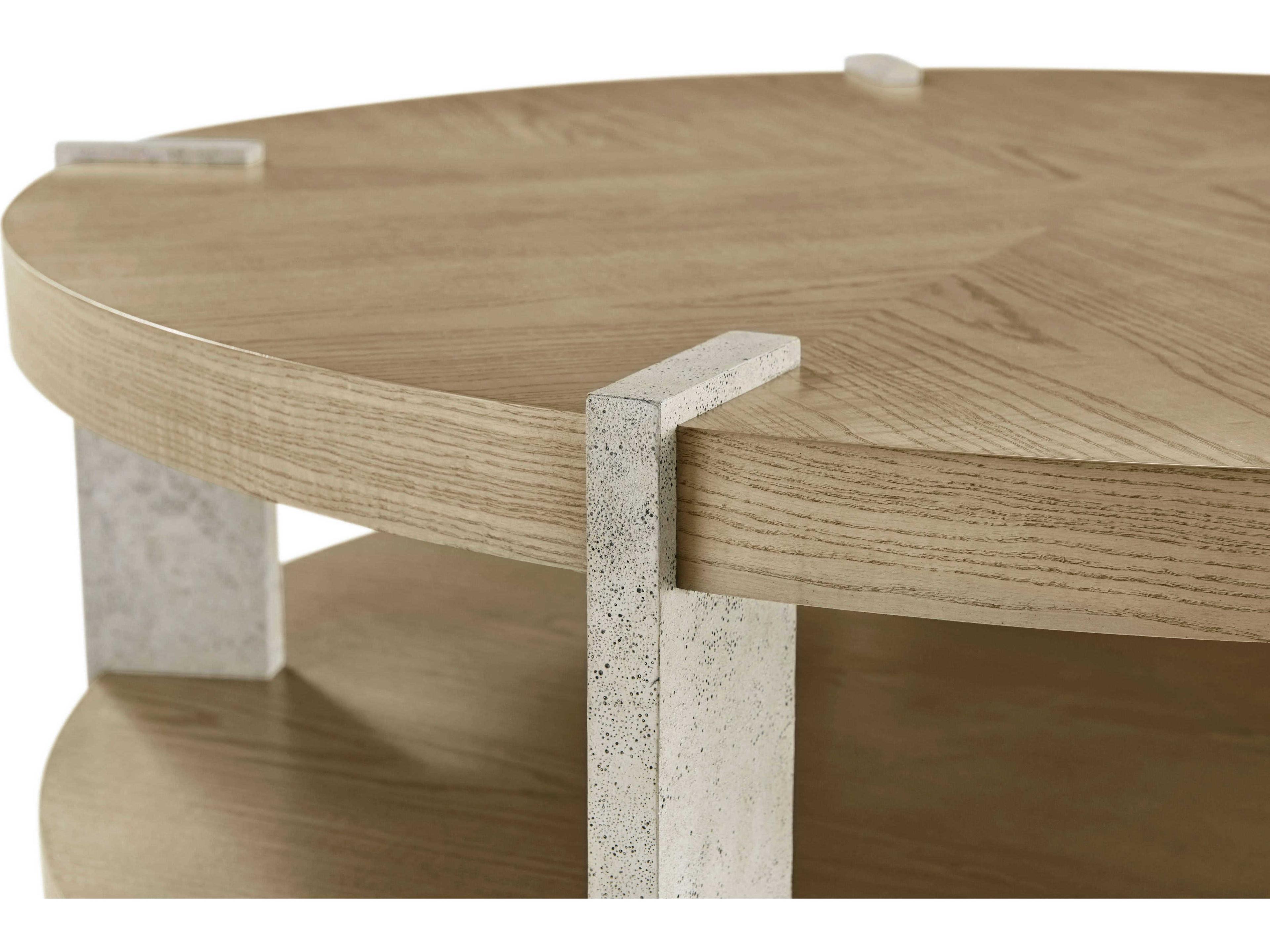 Theodore Alexander Catalina Round Wood Dune Coffee Table