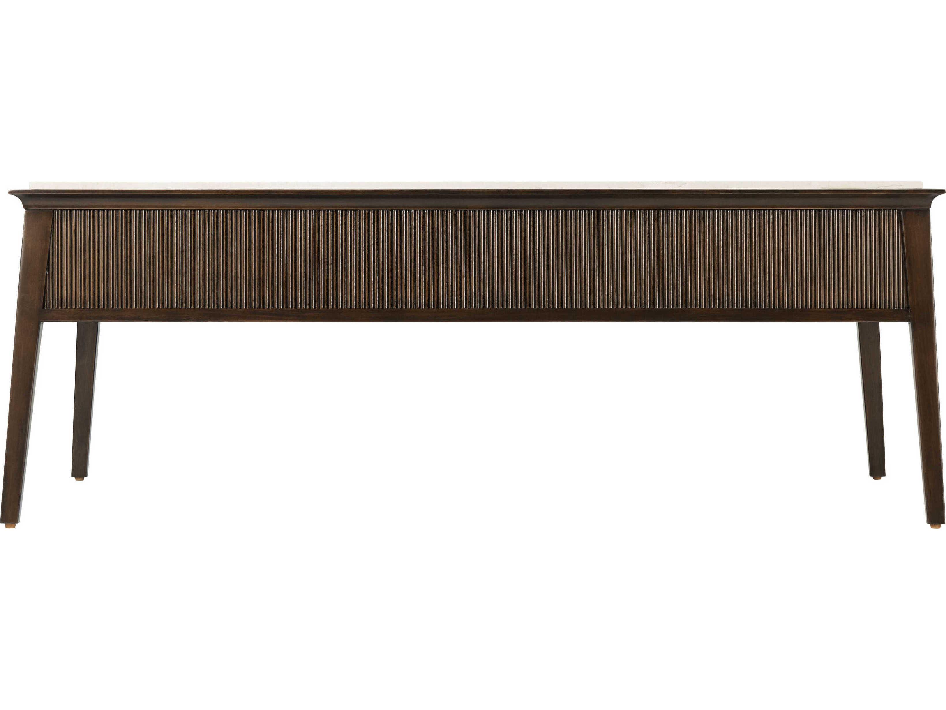 Theodore Alexander Lido Rectangular Wood Bistre Coffee Table