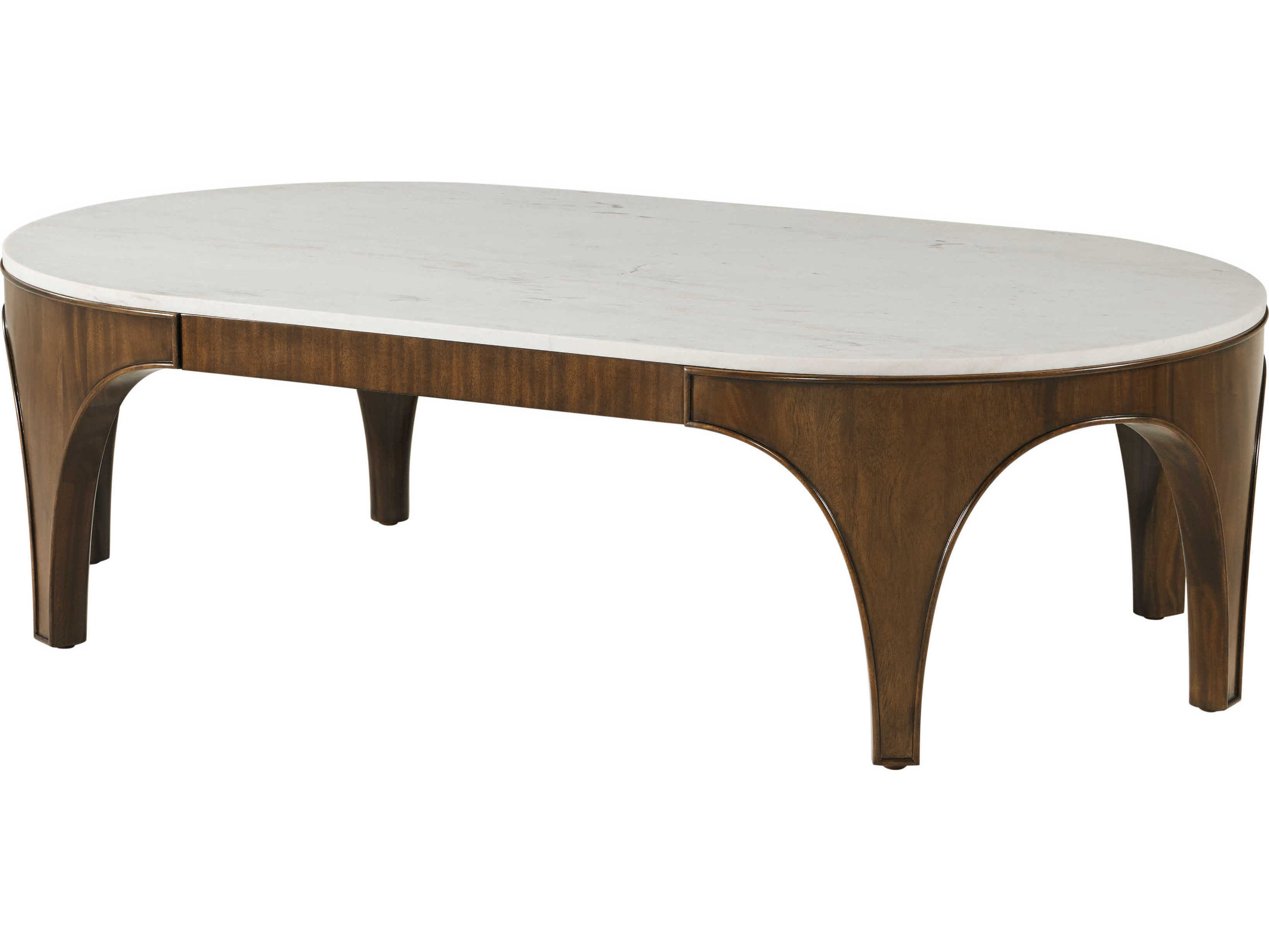 Theodore Alexander Ta Originals Oval Marble Galeto Coffee Table