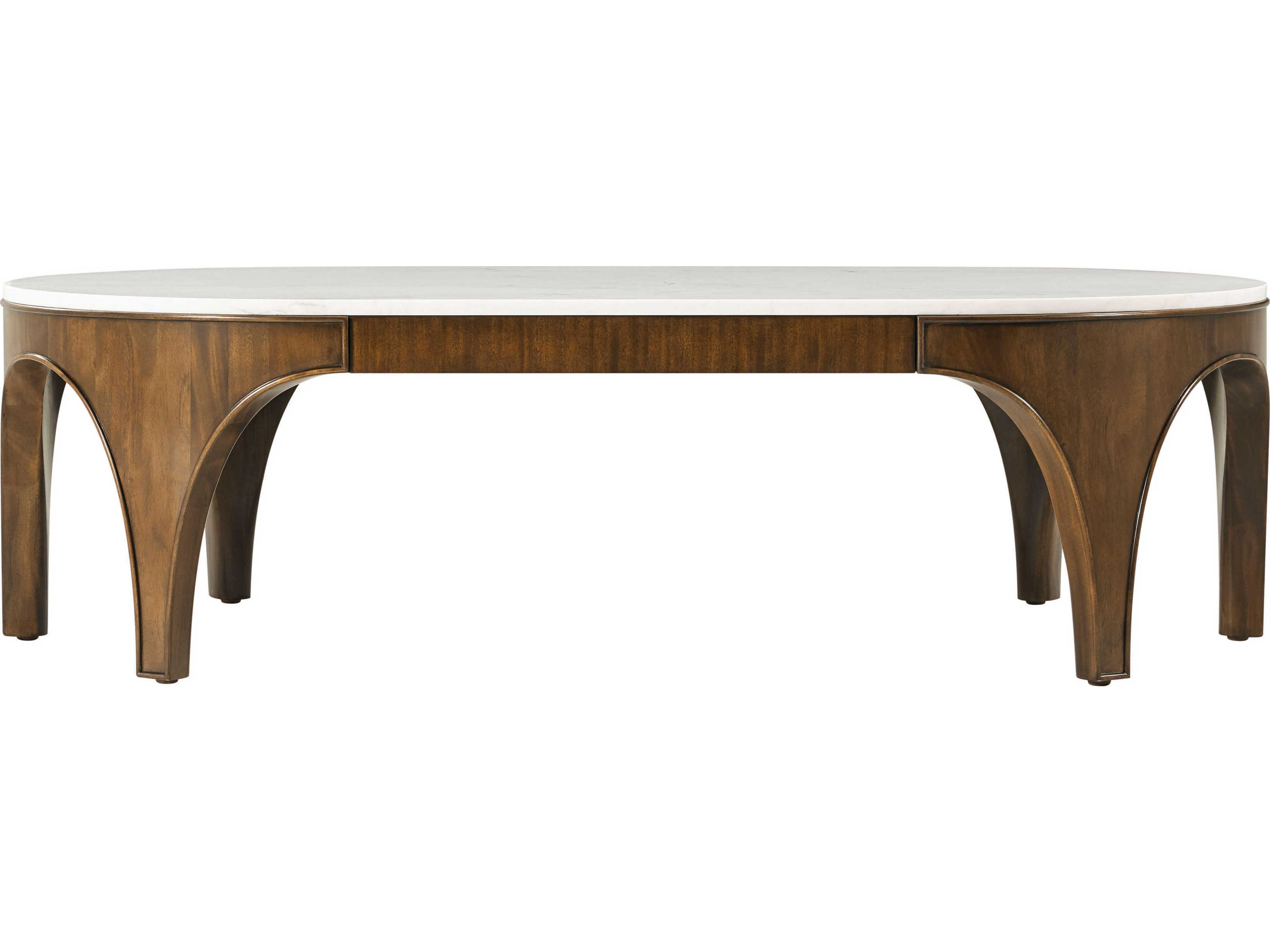 Theodore Alexander Ta Originals Oval Marble Galeto Coffee Table