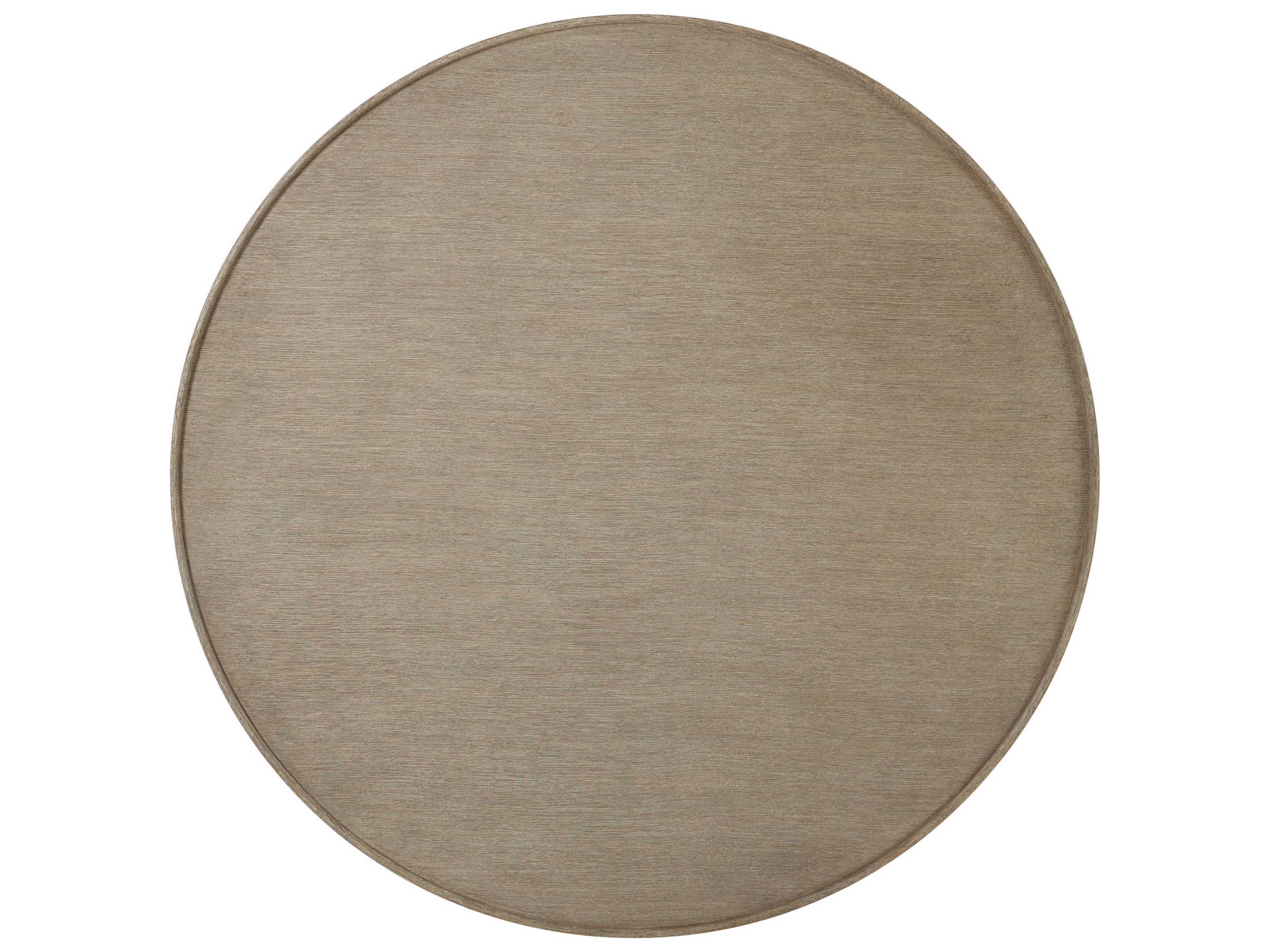 Theodore Alexander Repose Round Wood Grey Oak Coffee Table