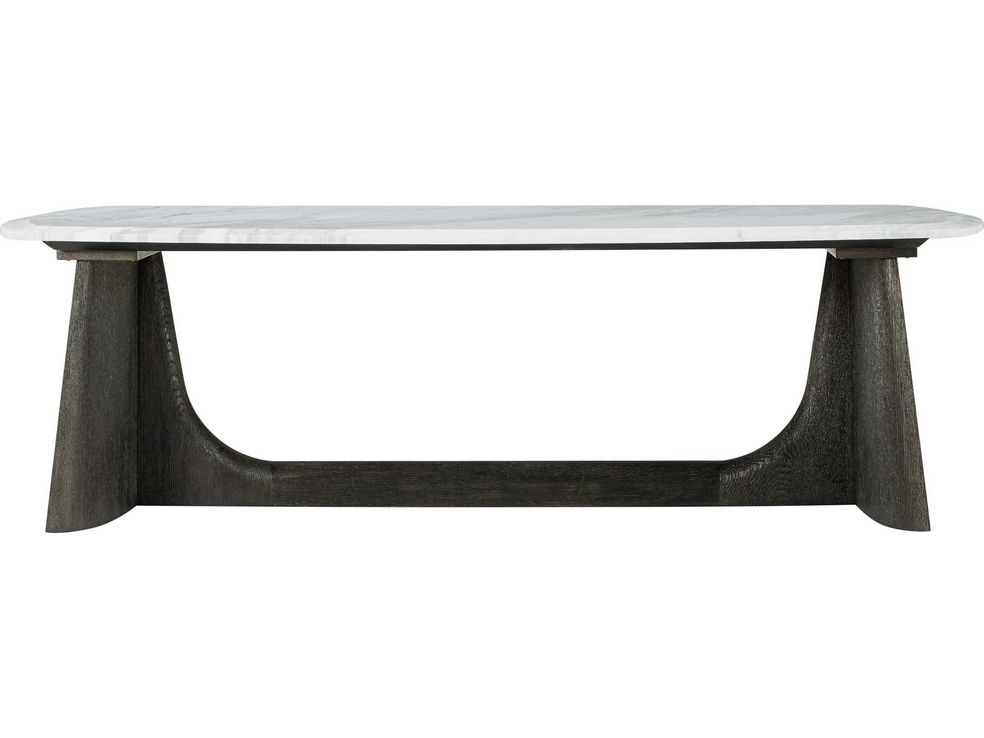 Theodore Alexander Repose Rectangular Marble Charcoal Oak Coffee Table