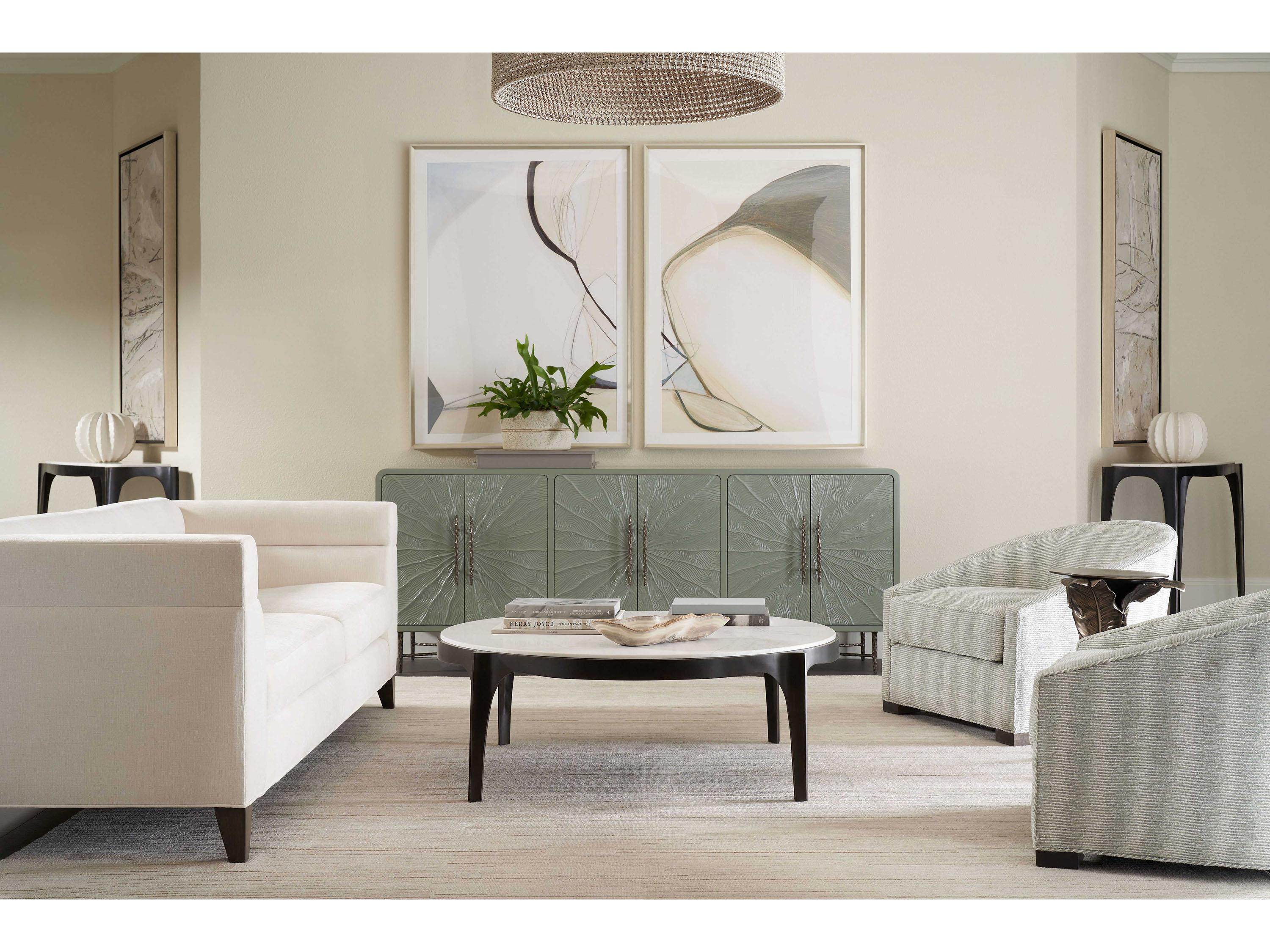 Theodore Alexander Ta Originals Round Marble Romulus Coffee Table