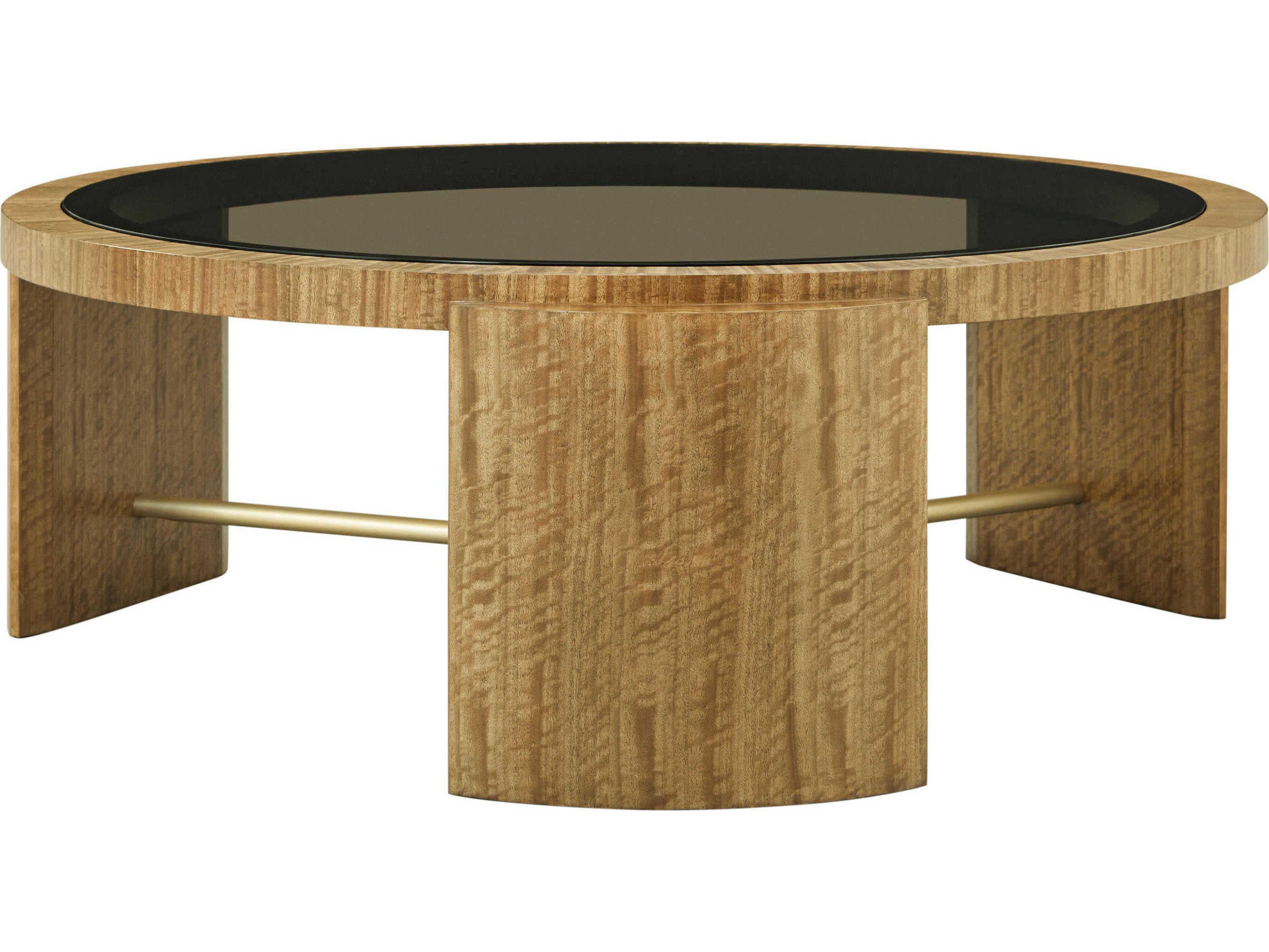 Theodore Alexander Ta Originals Round Glass Plaza Coffee Table