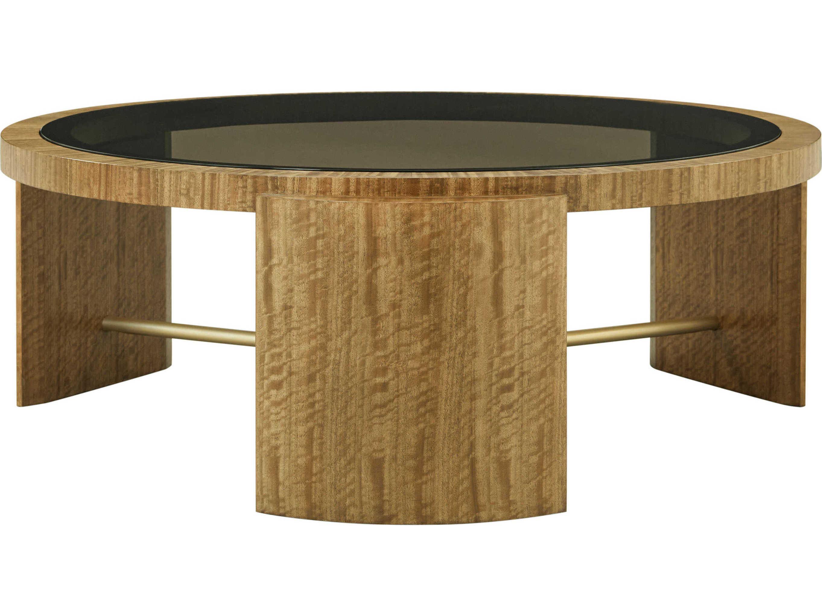 Theodore Alexander Ta Originals Round Glass Plaza Coffee Table