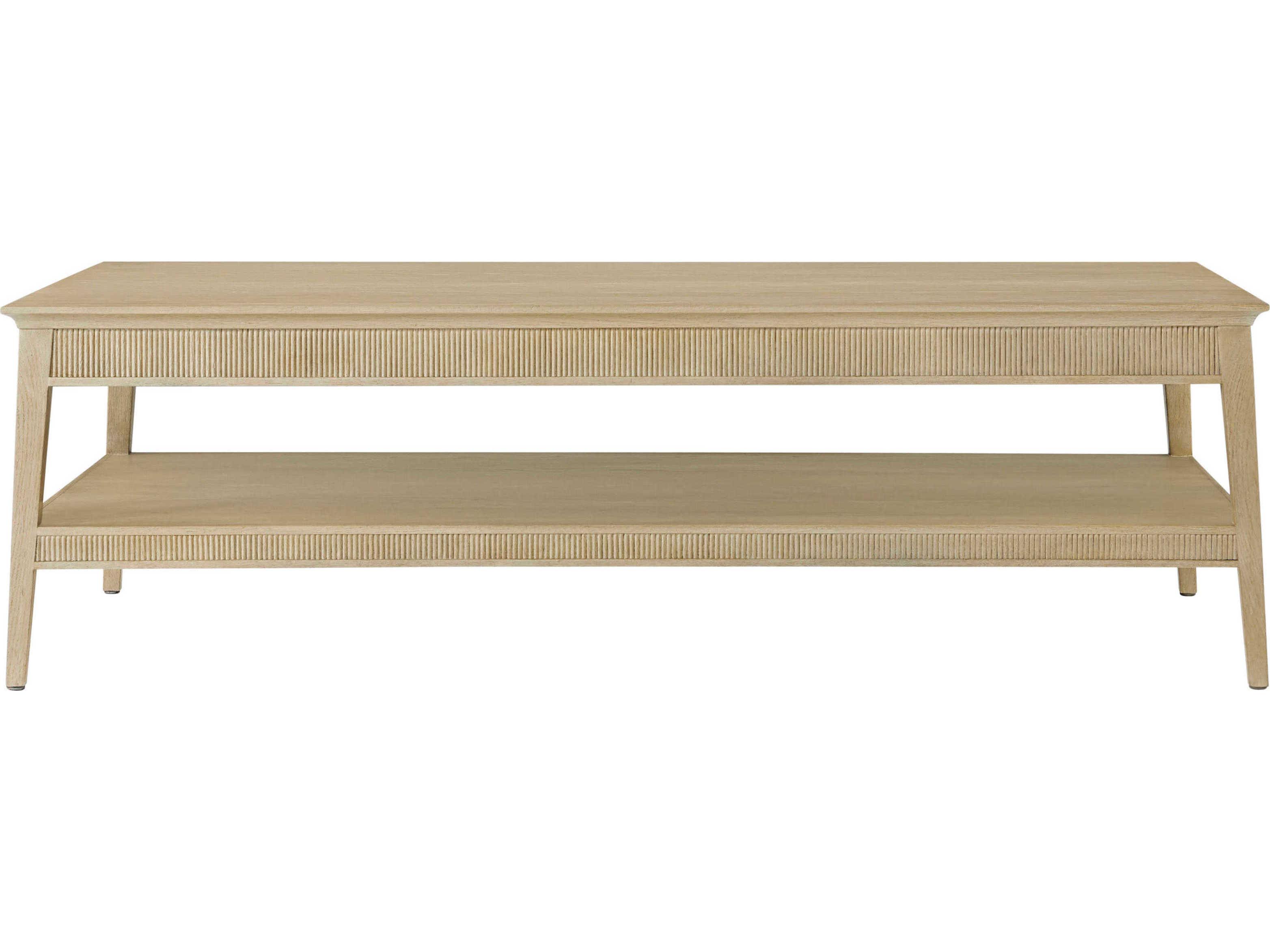 Theodore Alexander Balboa Rectangular Wood Lido Coastal Grey Coffee Table