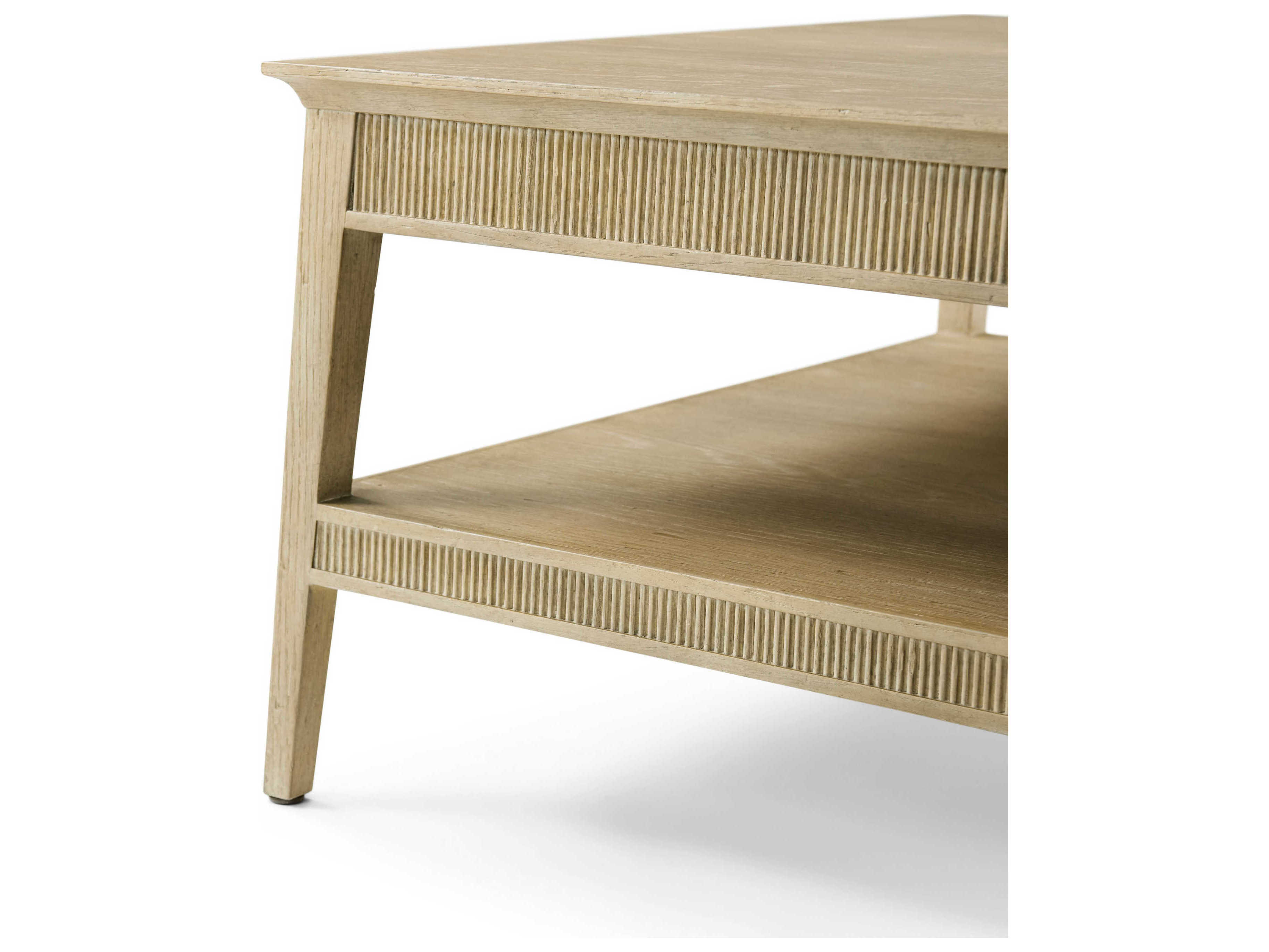 Theodore Alexander Balboa Rectangular Wood Lido Coastal Grey Coffee Table