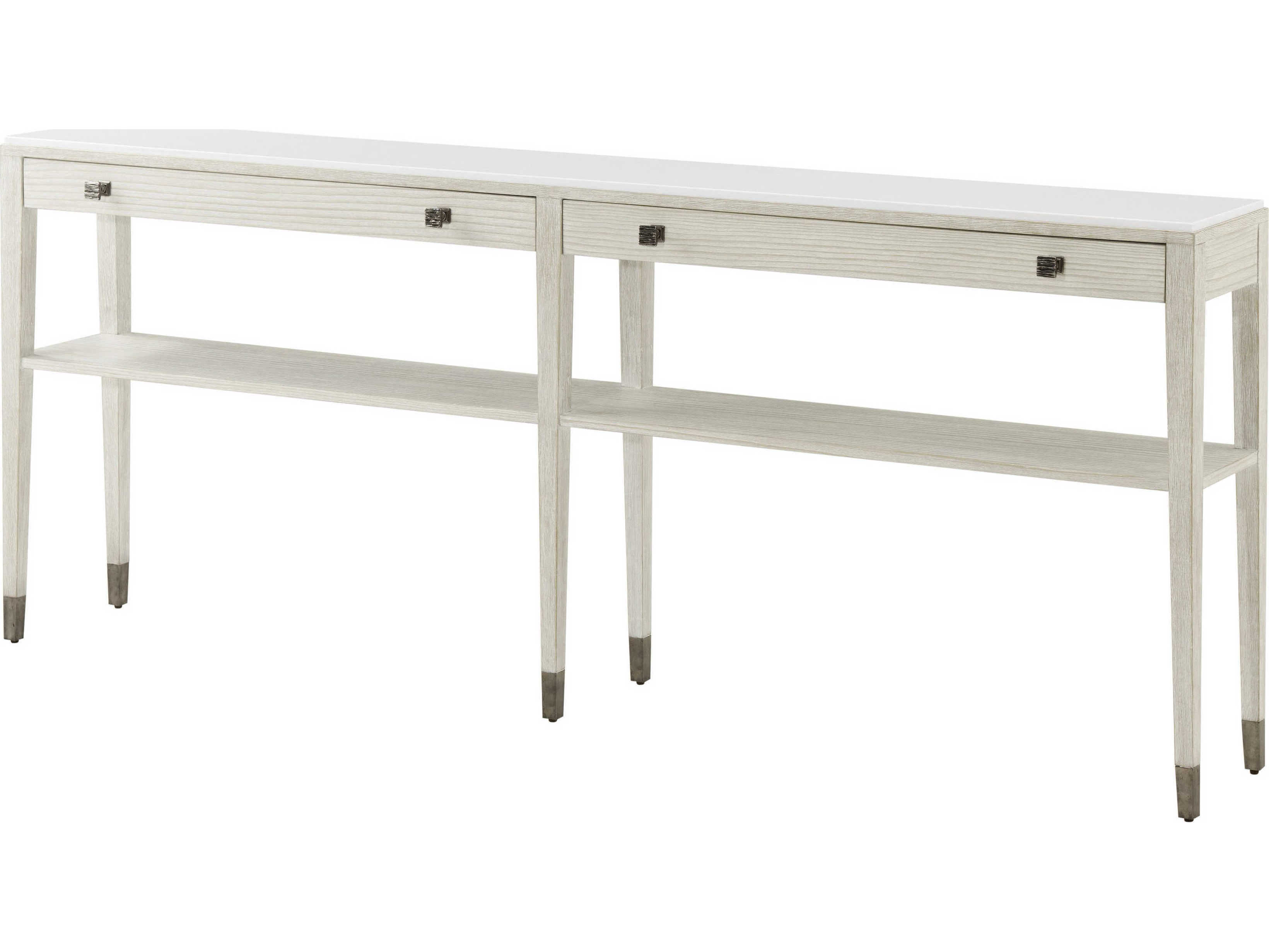 Theodore Alexander Breeze Rectangular Wood Sea Salt Console Table