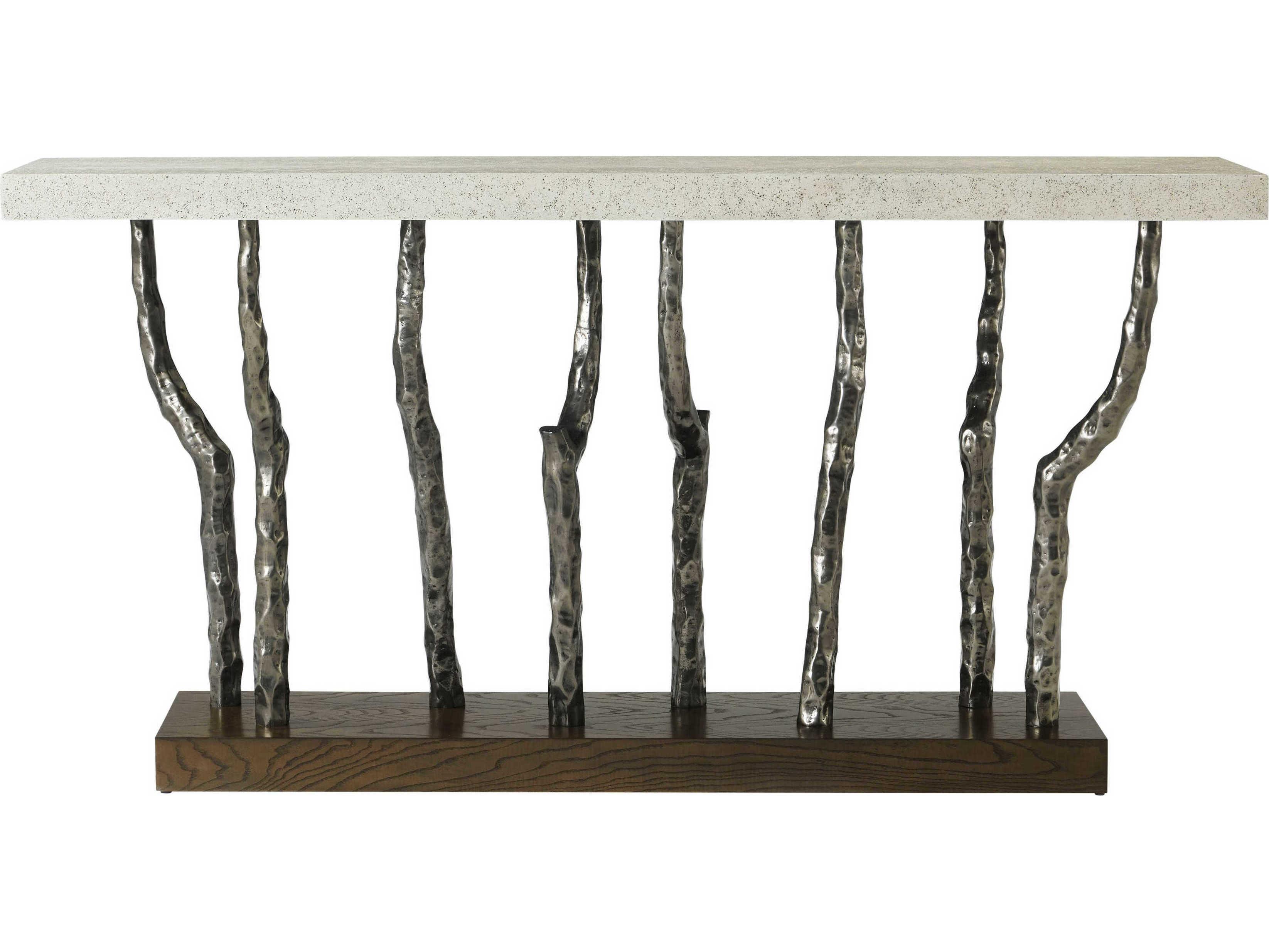 Theodore Alexander Catalina Rectangular Faux Stone Earth Console Table