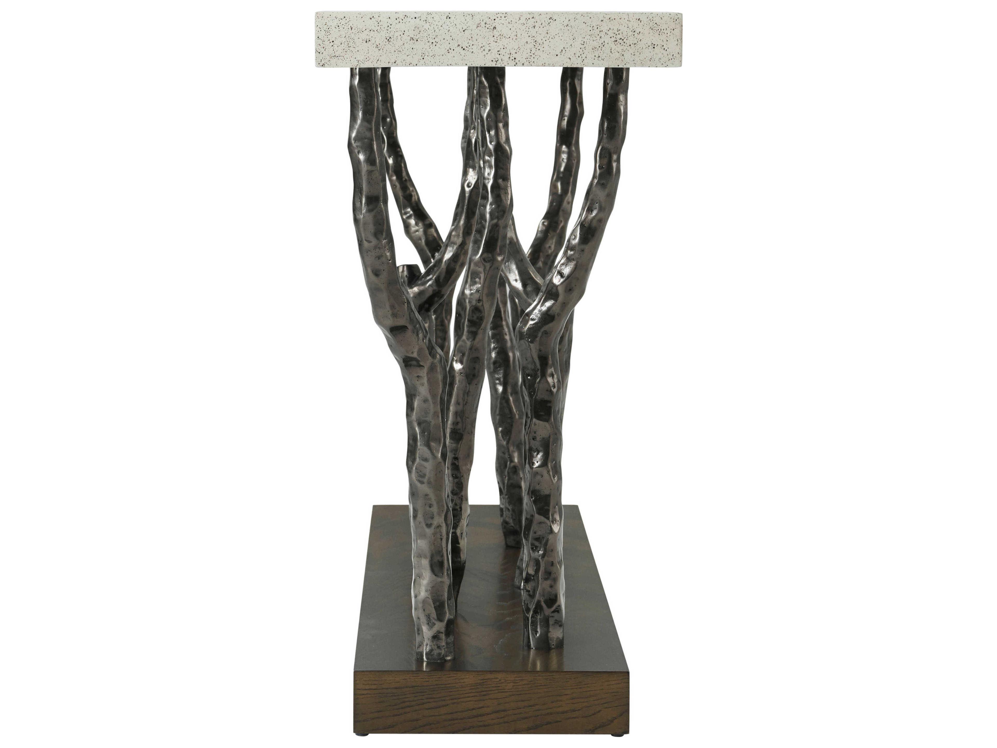 Theodore Alexander Catalina Rectangular Faux Stone Earth Console Table