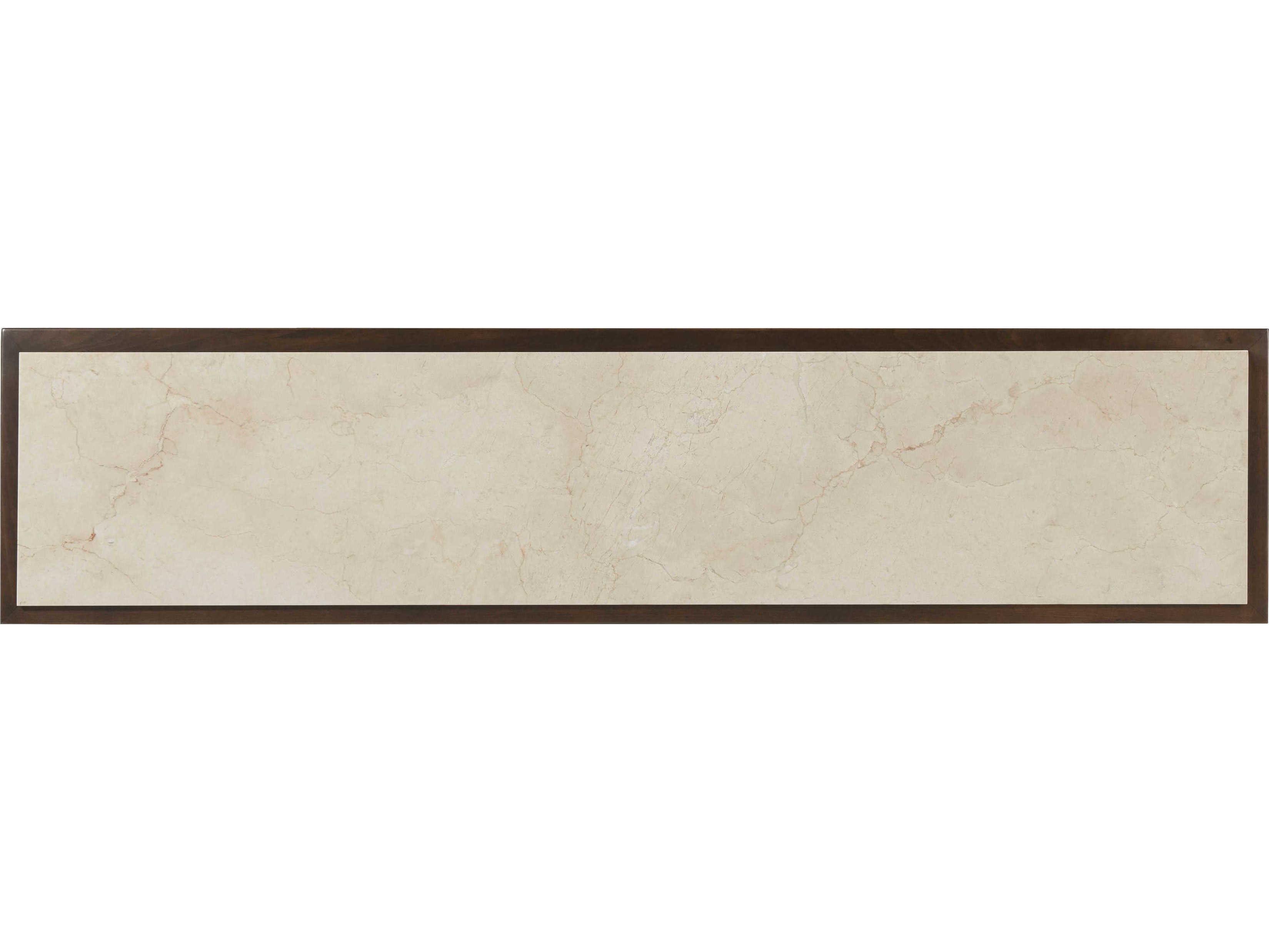 Theodore Alexander Lido Rectangular Marble Bistre Console Table