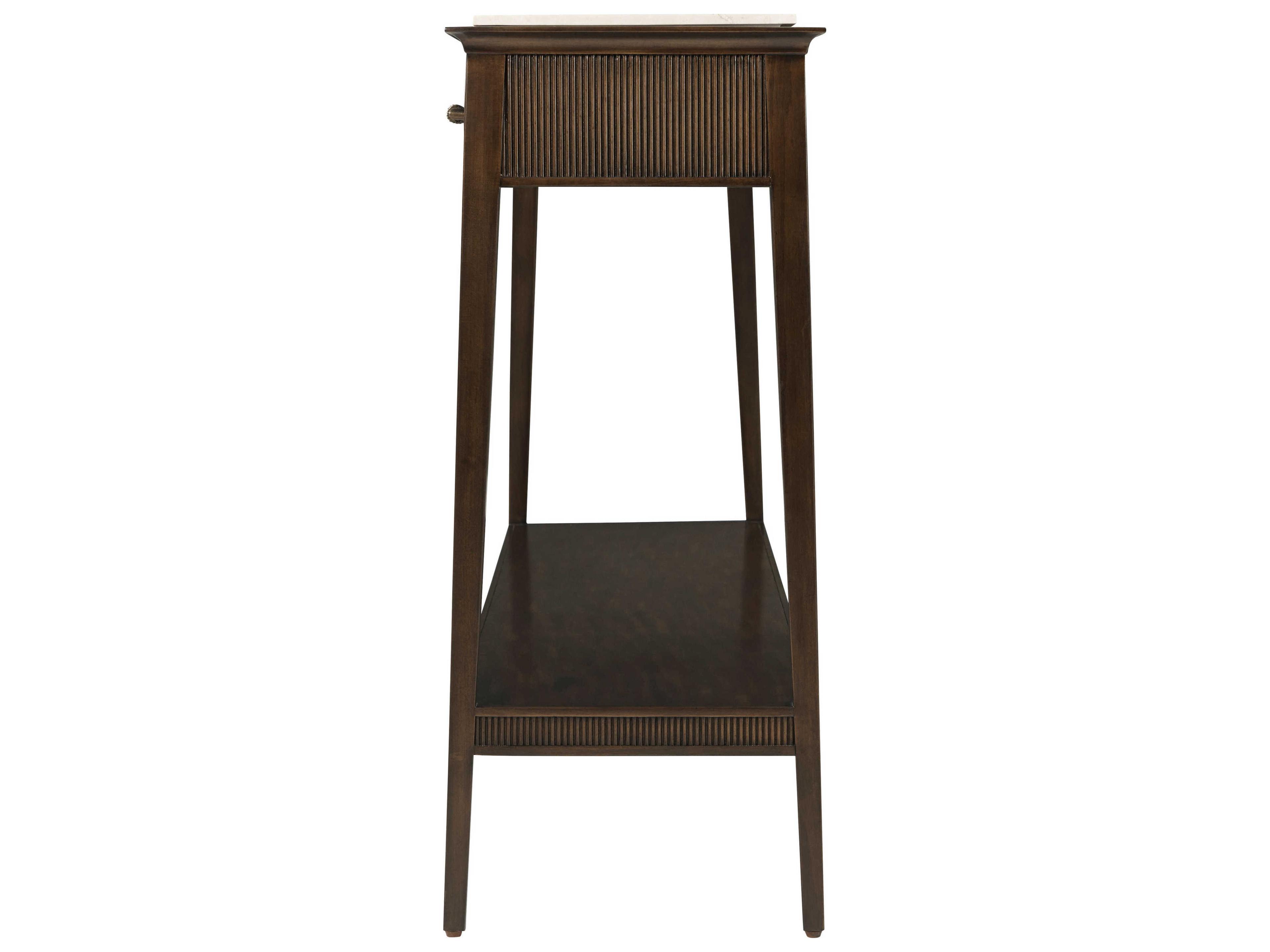 Theodore Alexander Lido Rectangular Marble Bistre Console Table