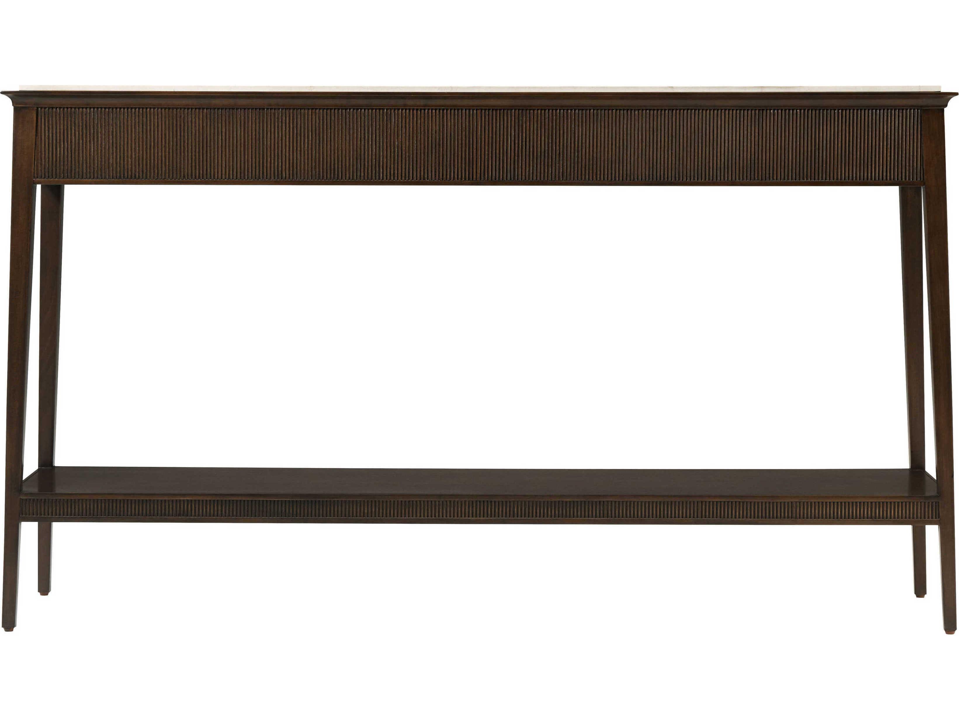 Theodore Alexander Lido Rectangular Marble Bistre Console Table