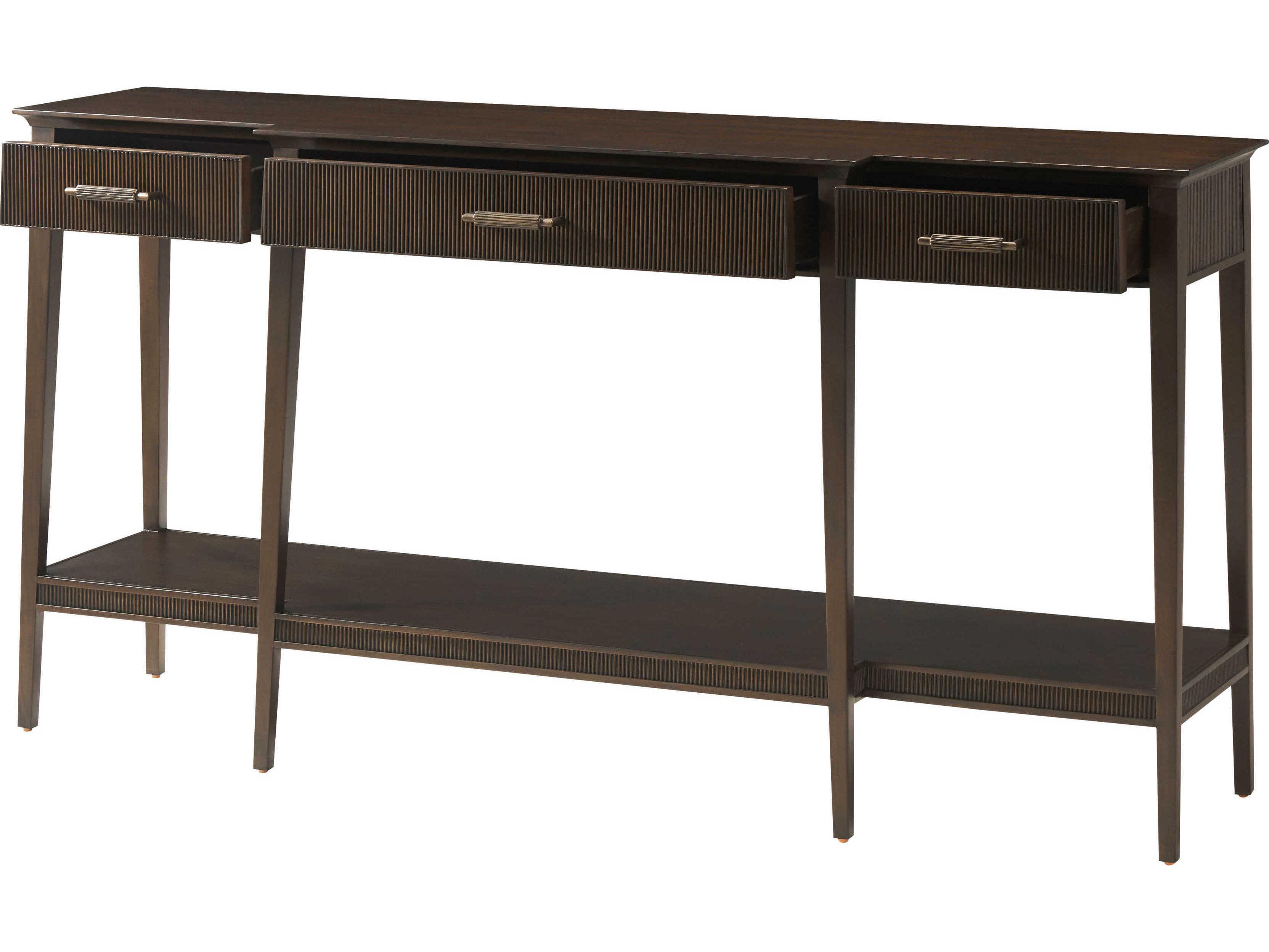 Theodore Alexander Lido Rectangular Wood Bistre Console Table