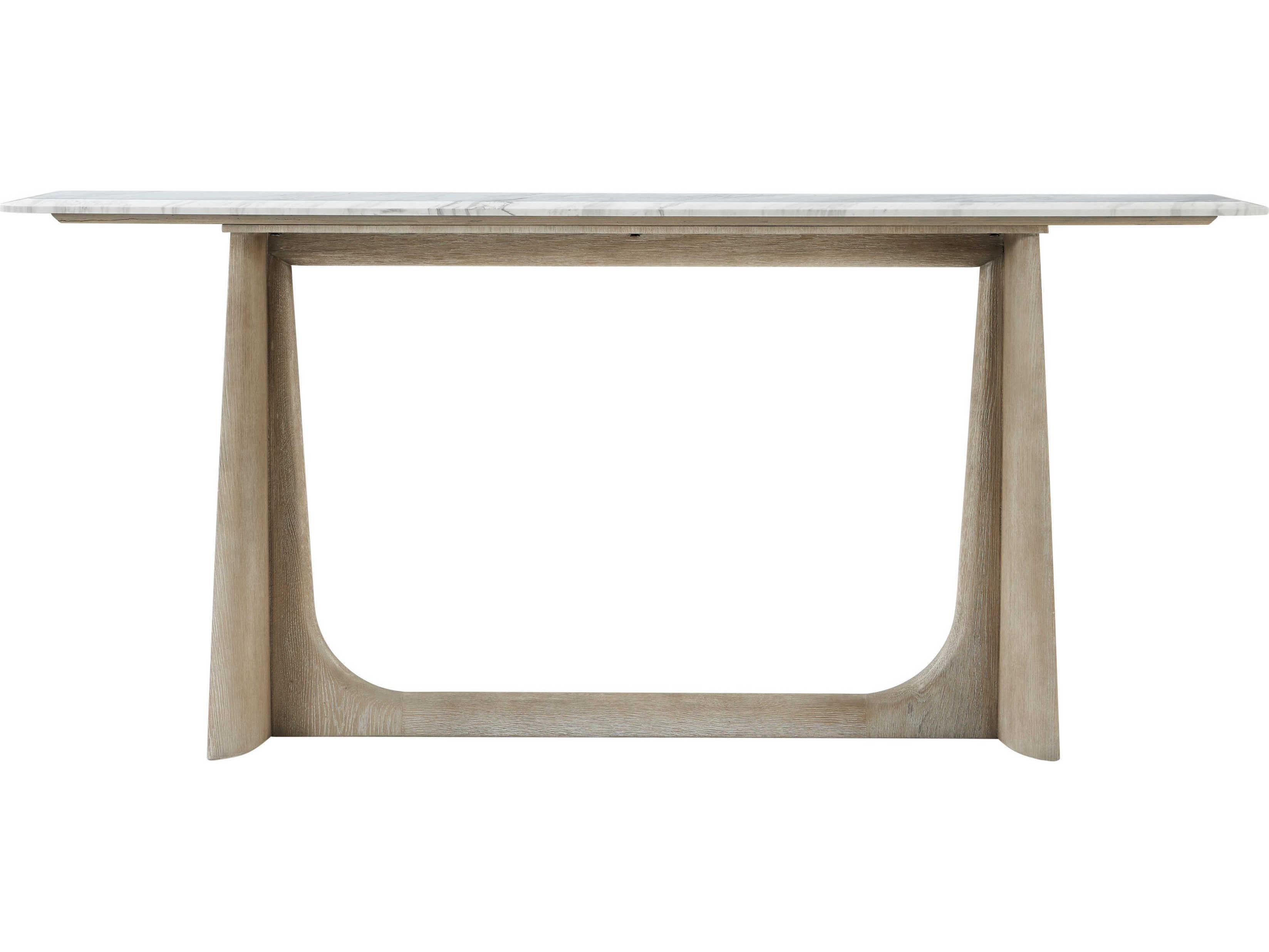 Theodore Alexander Repose Rectangular Marble Grey Oak Console Table
