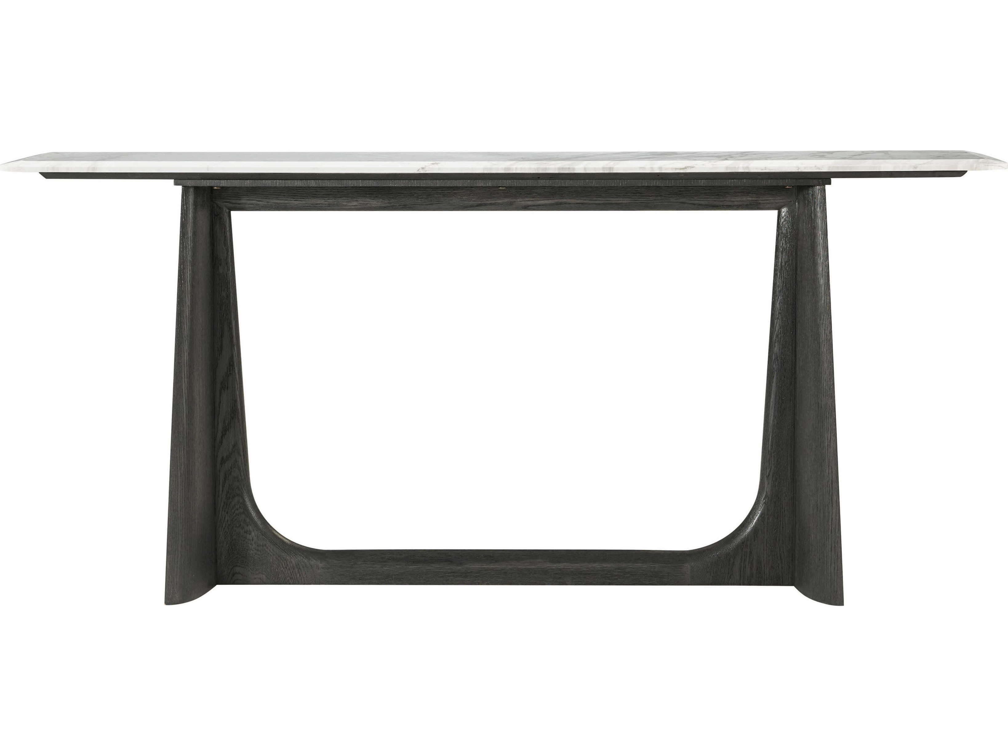 Theodore Alexander Repose Rectangular Marble Charcoal Oak Console Table