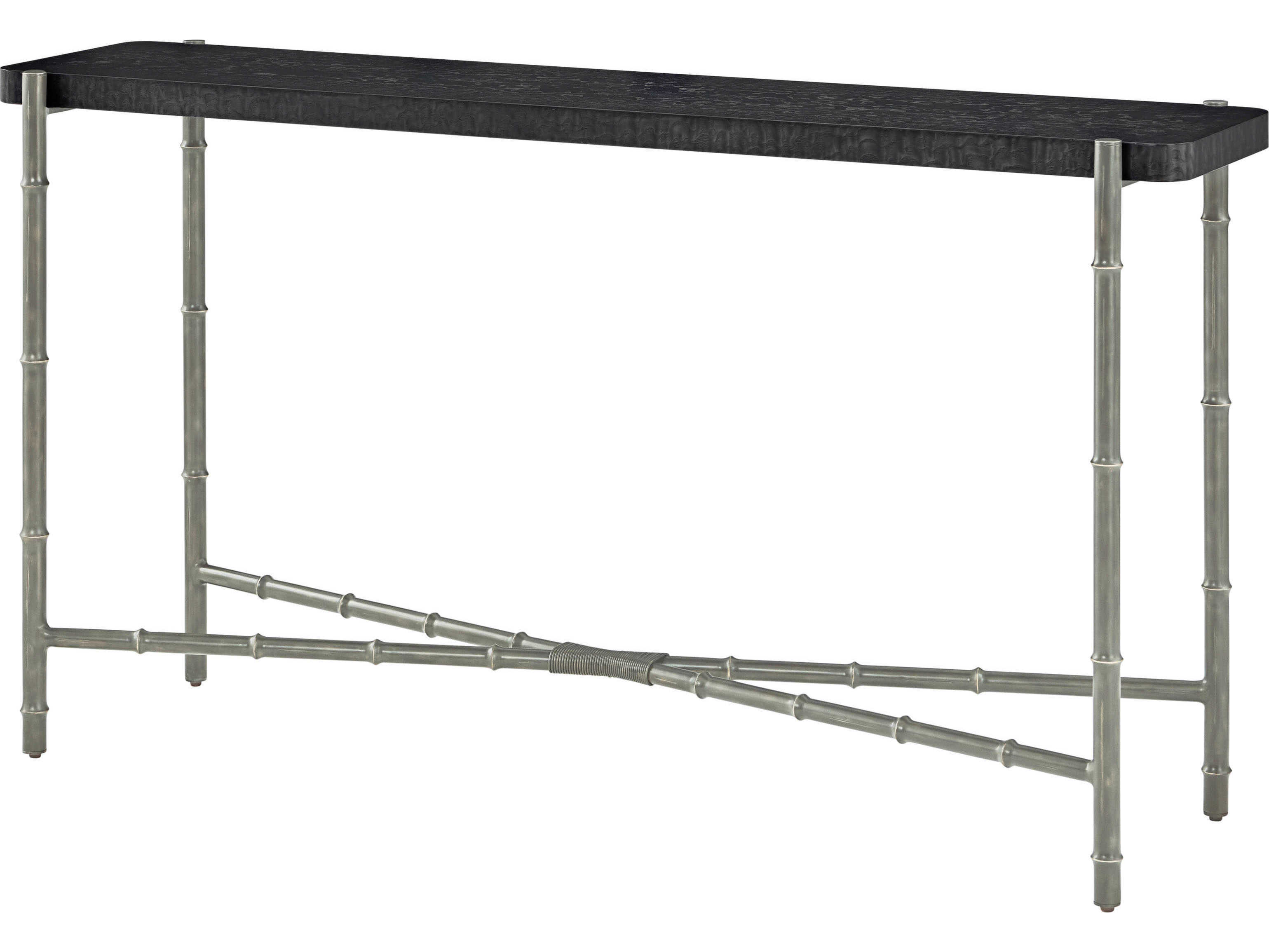 Theodore Alexander Kesden Rectangular Wood Silent Black Console Table