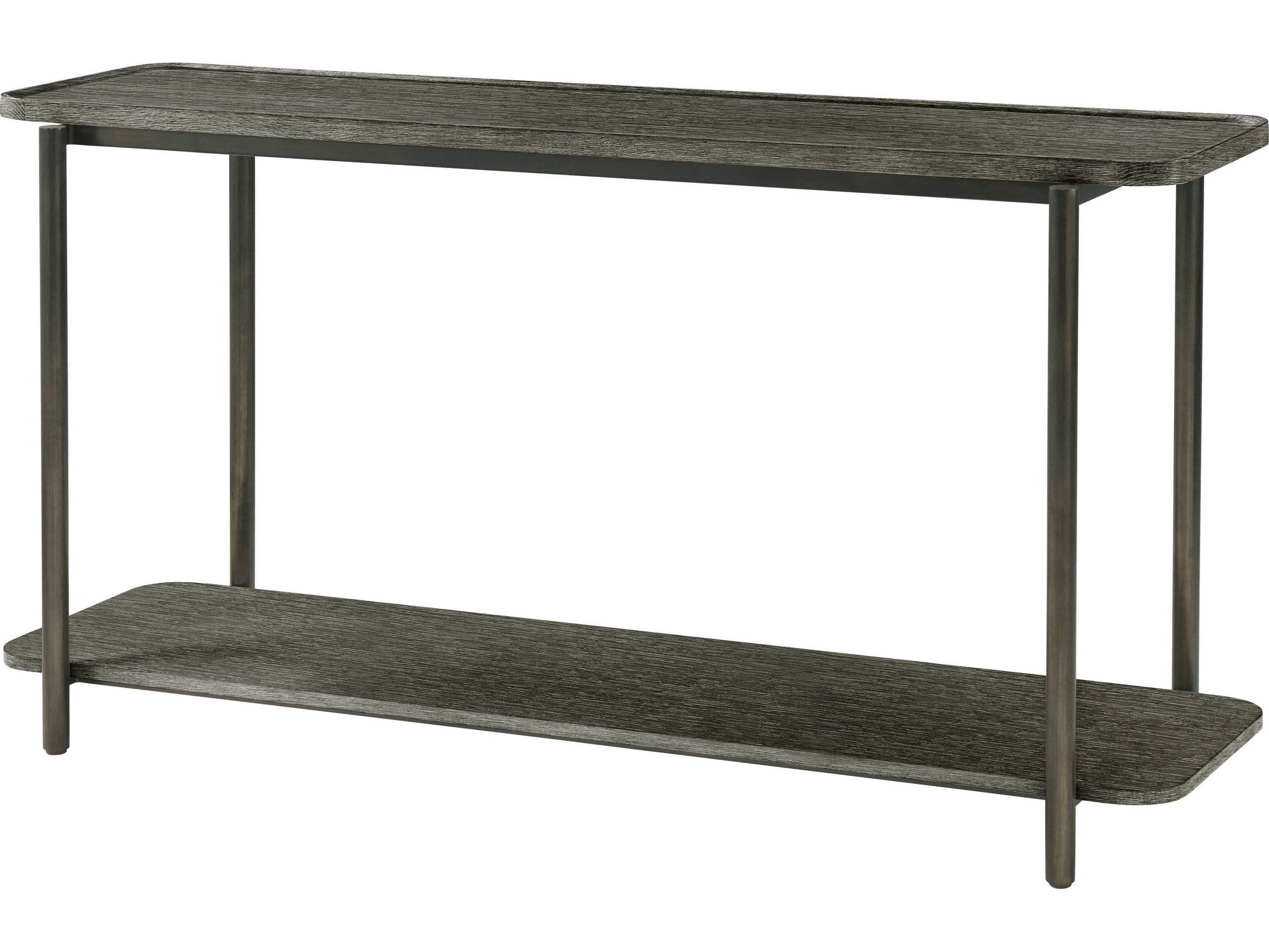 Theodore Alexander Repose Rectangular Wood Charcoal Oak Console Table
