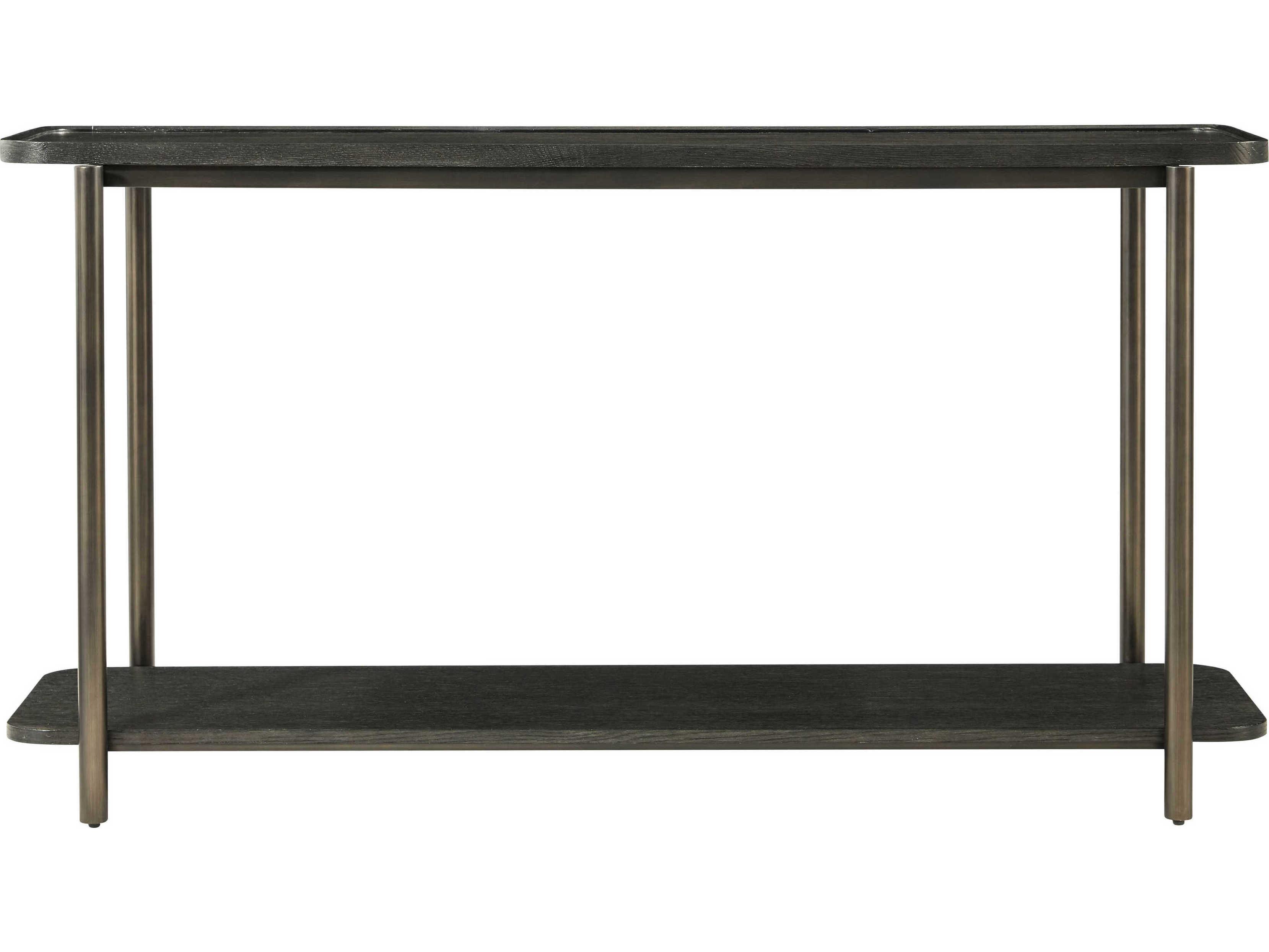 Theodore Alexander Repose Rectangular Wood Charcoal Oak Console Table