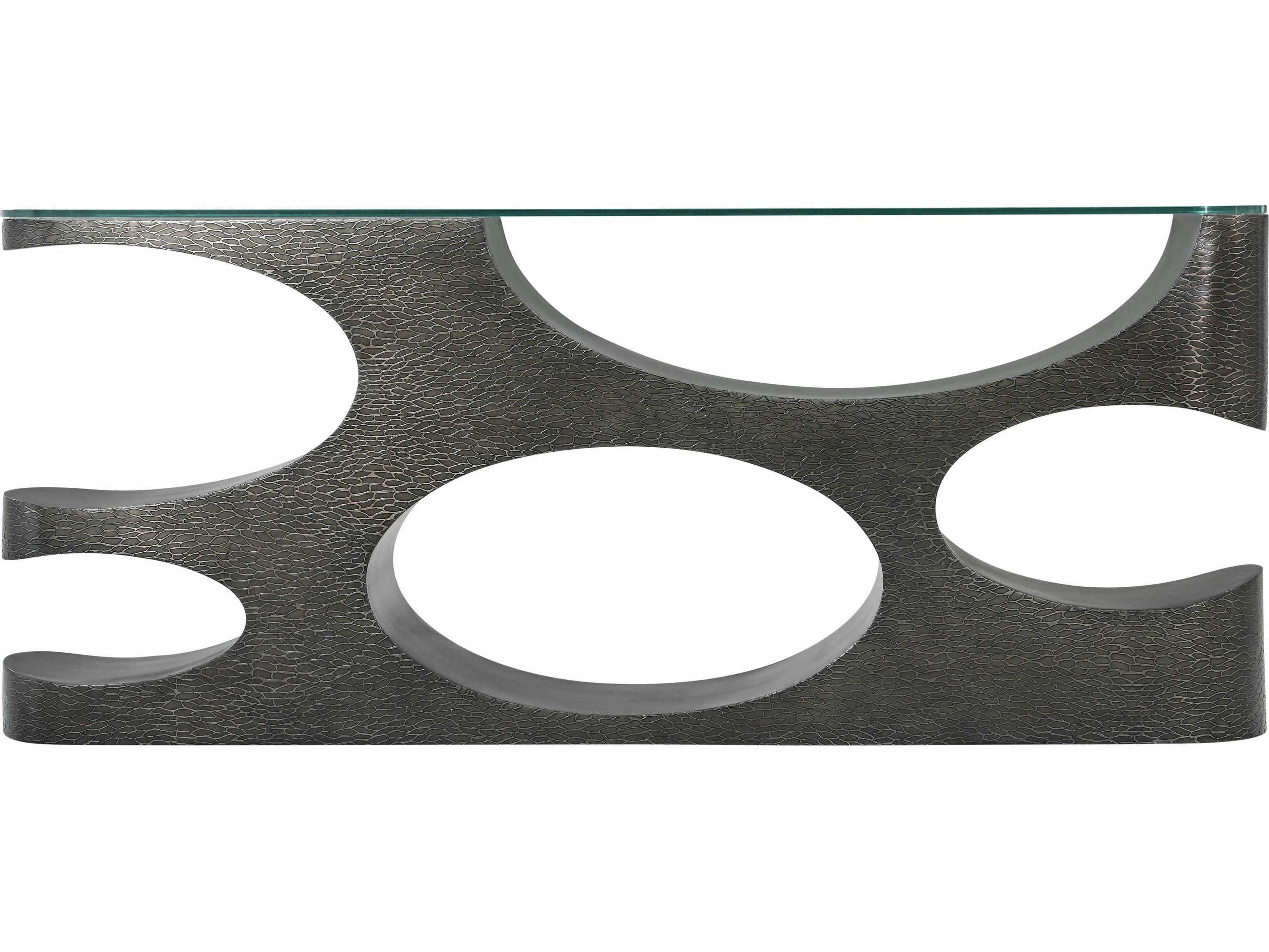 Theodore Alexander Essence Glass Volcanic Console Table