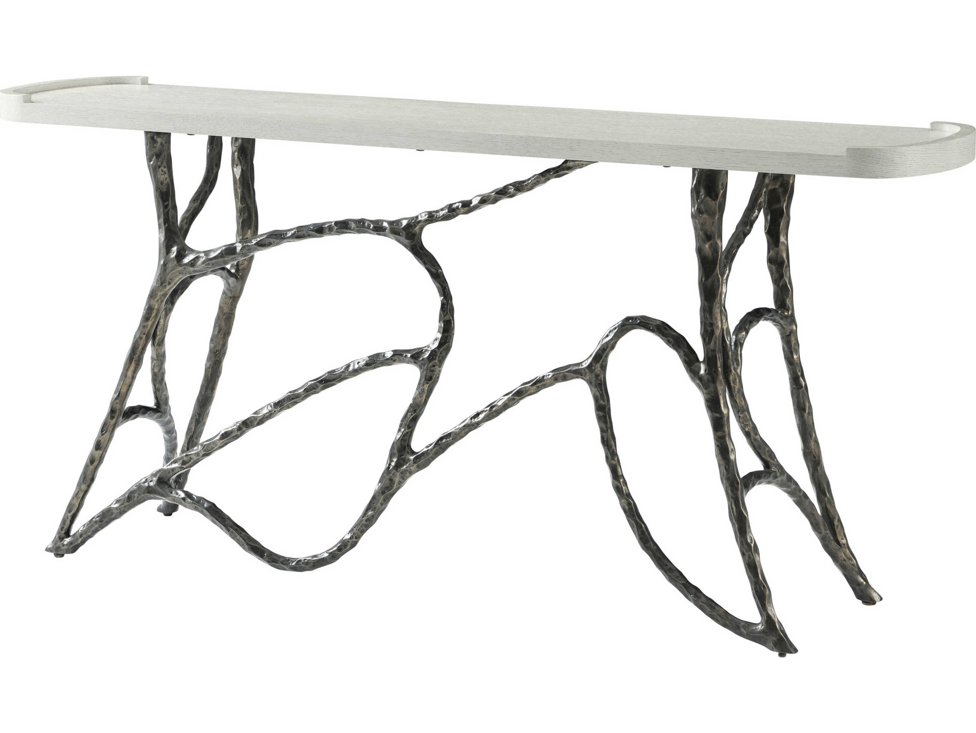 Theodore Alexander Essence Rectangular Wood Opal Console Table