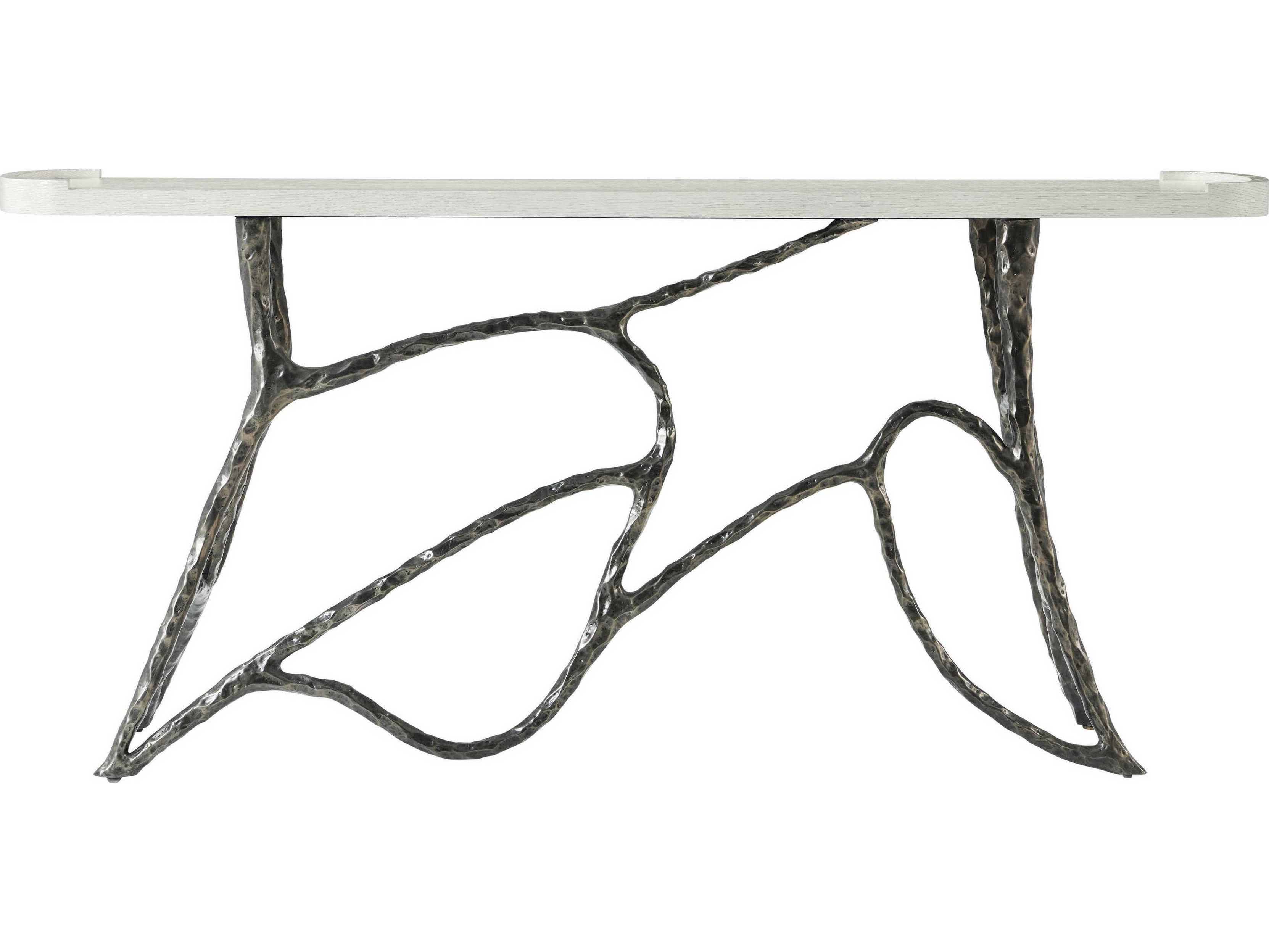Theodore Alexander Essence Rectangular Wood Opal Console Table
